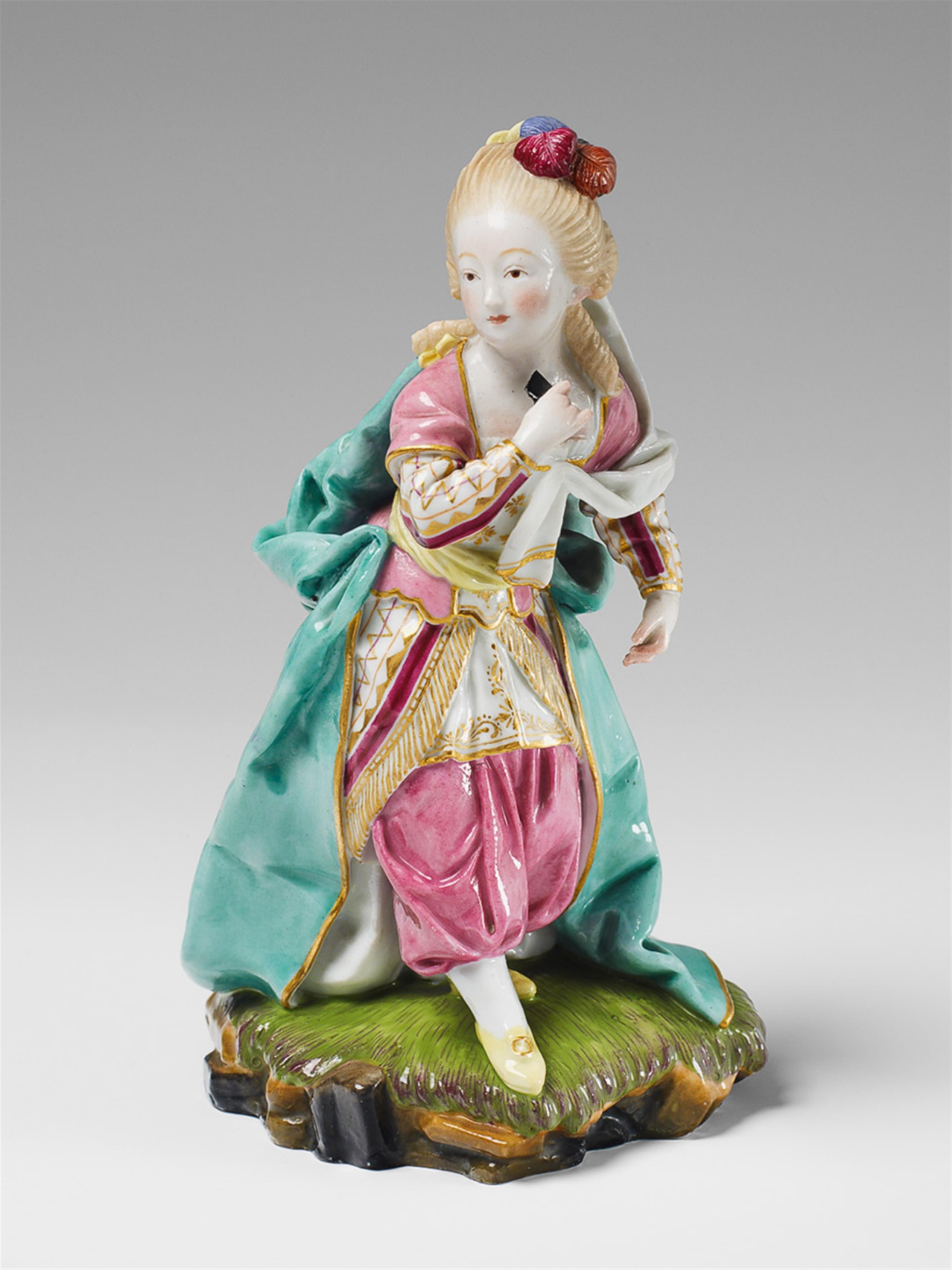 A perhaps Samson porcelain figure of a girl as a Sultana. - image-1