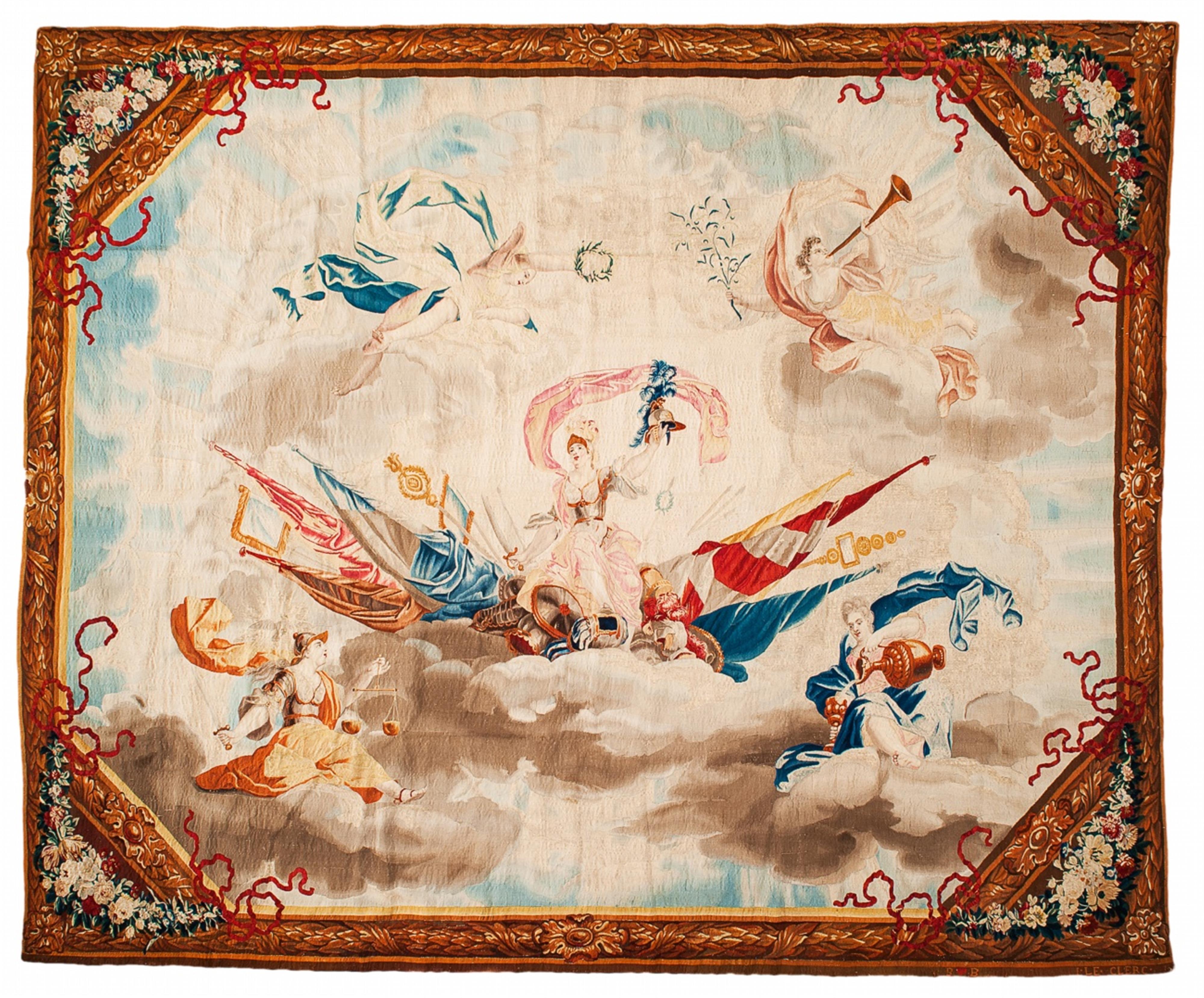 A Brussels wool and silk tapestry with an allegory of victory. - image-1