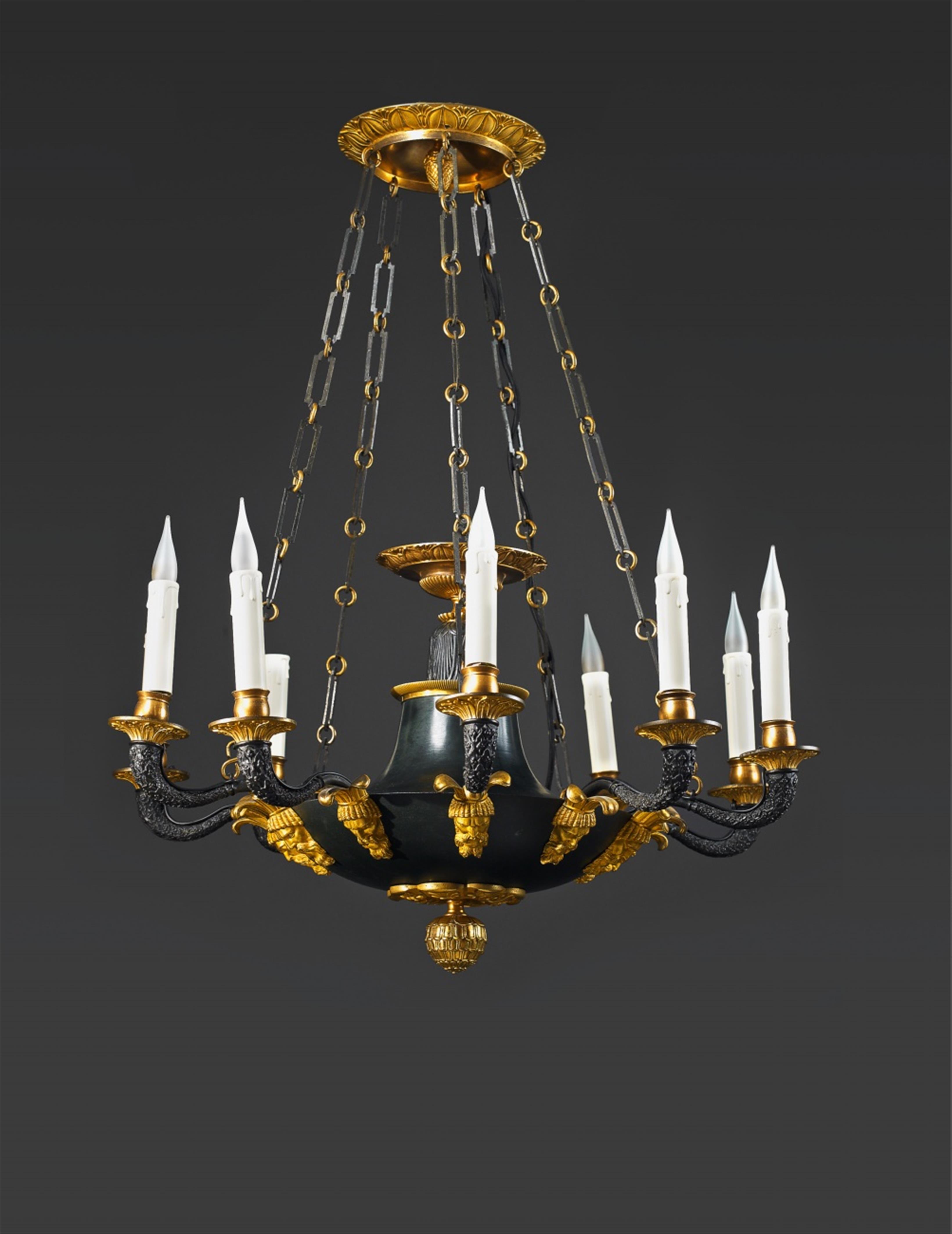 A Parisian époque Empire ormolu chandelier. - image-1