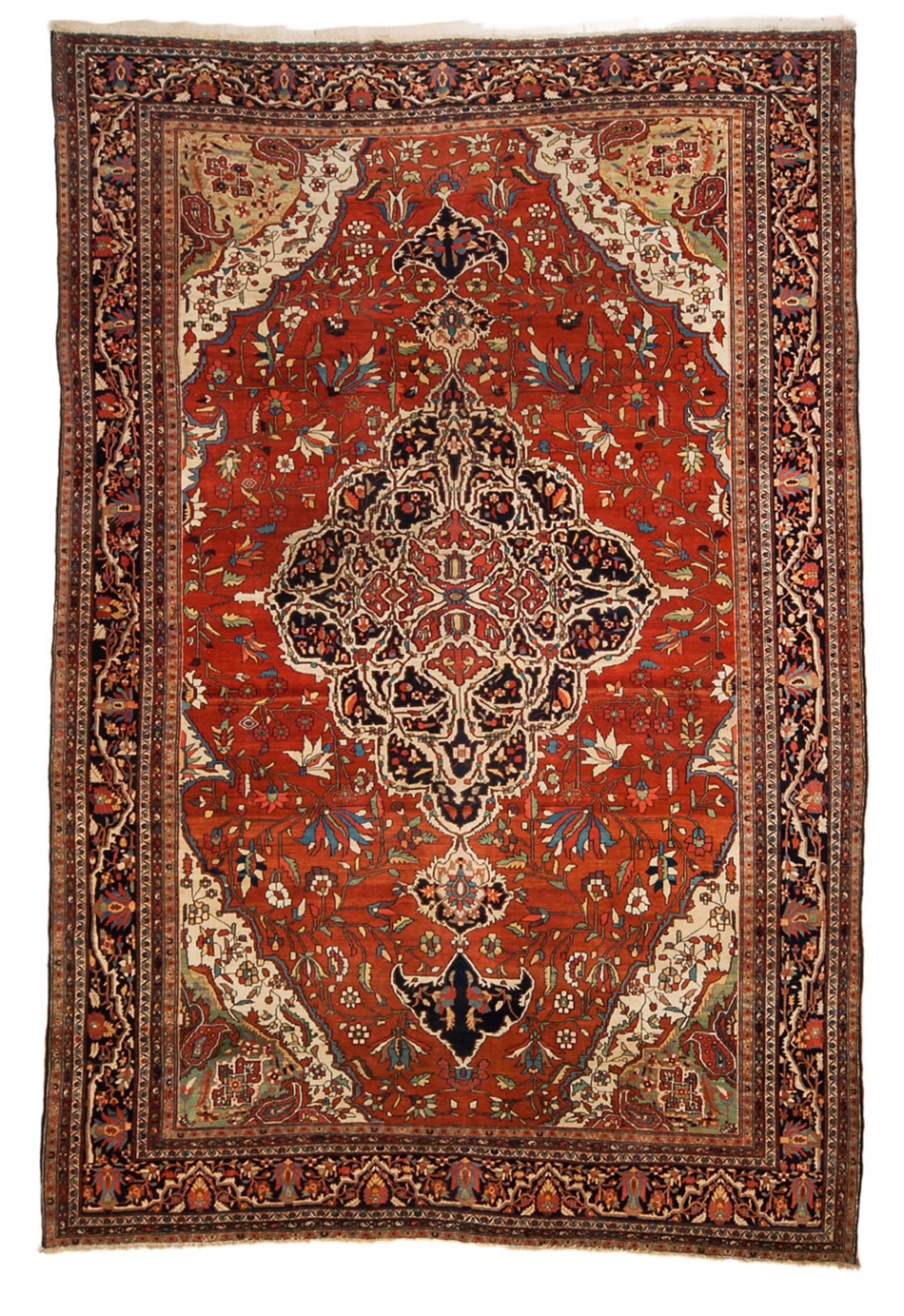 An Iranian woolen ferahan carpet with a central medallion. - image-1