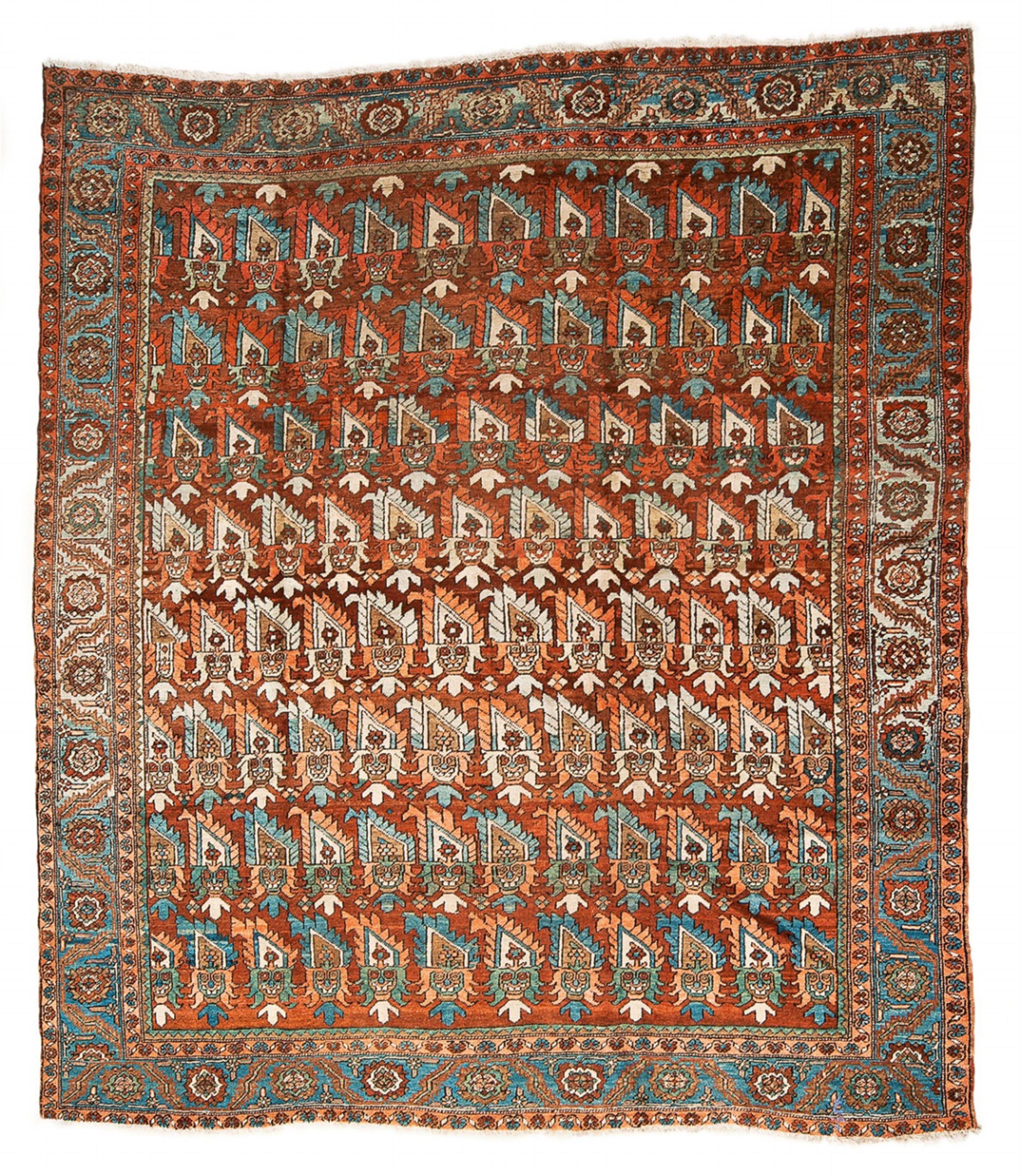 An Iranian woolen heriz bakhshayesh carpet. - image-1