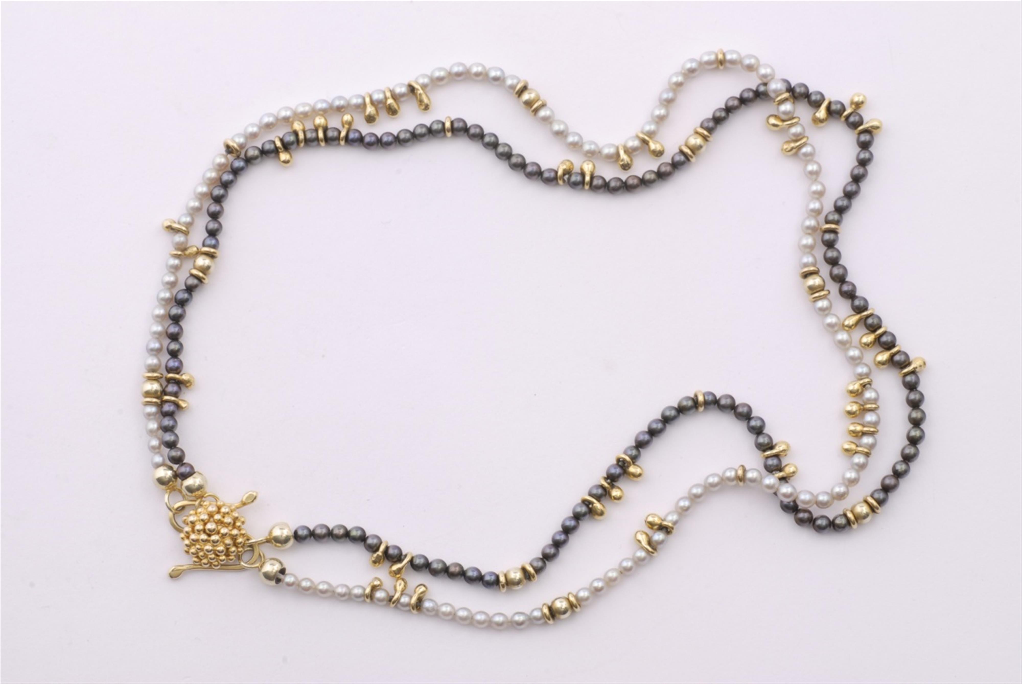 Perlenkette mit Granulationsschließe - image-2