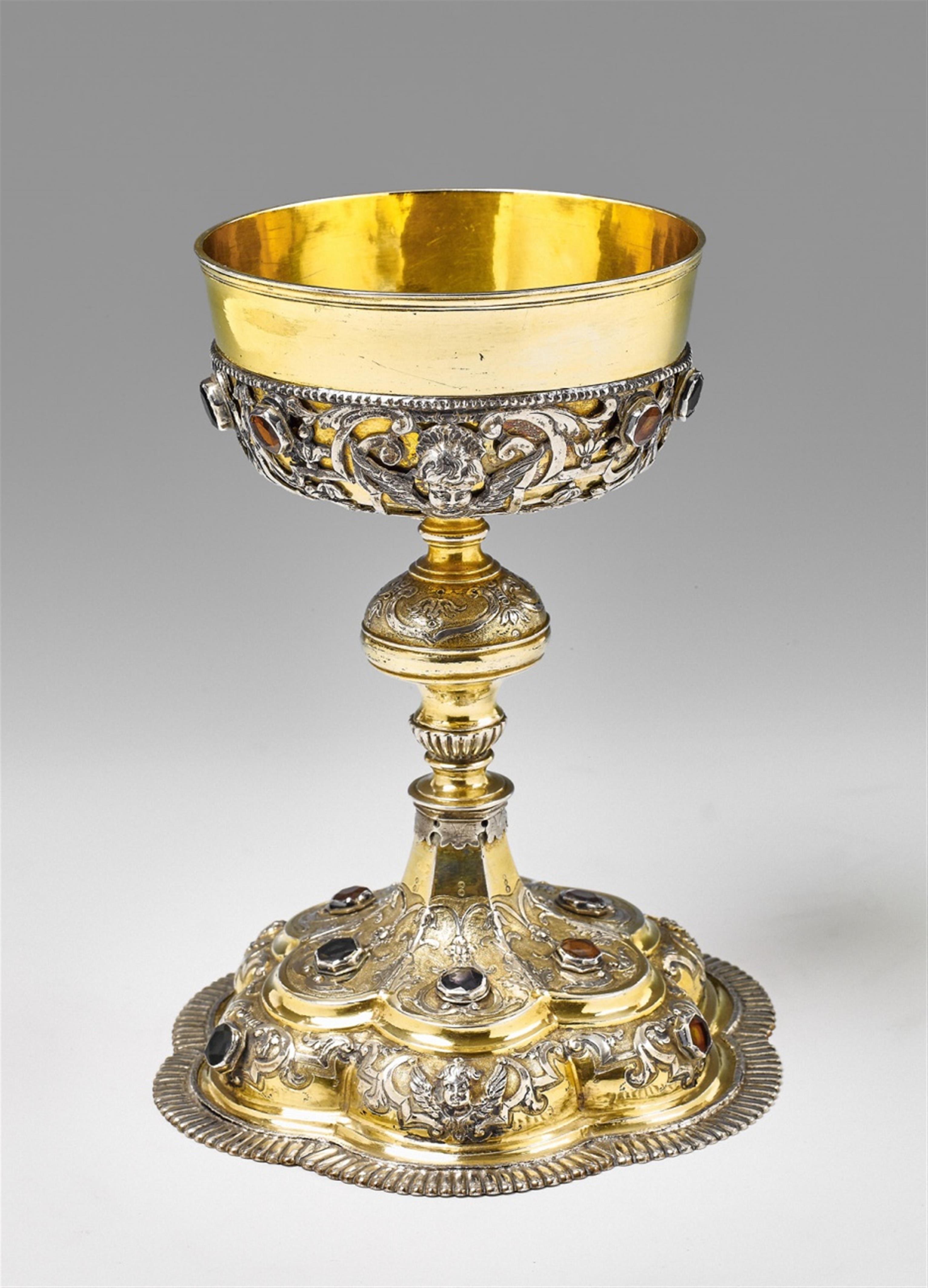 A presumably Augsburg silver communion chalice - image-1