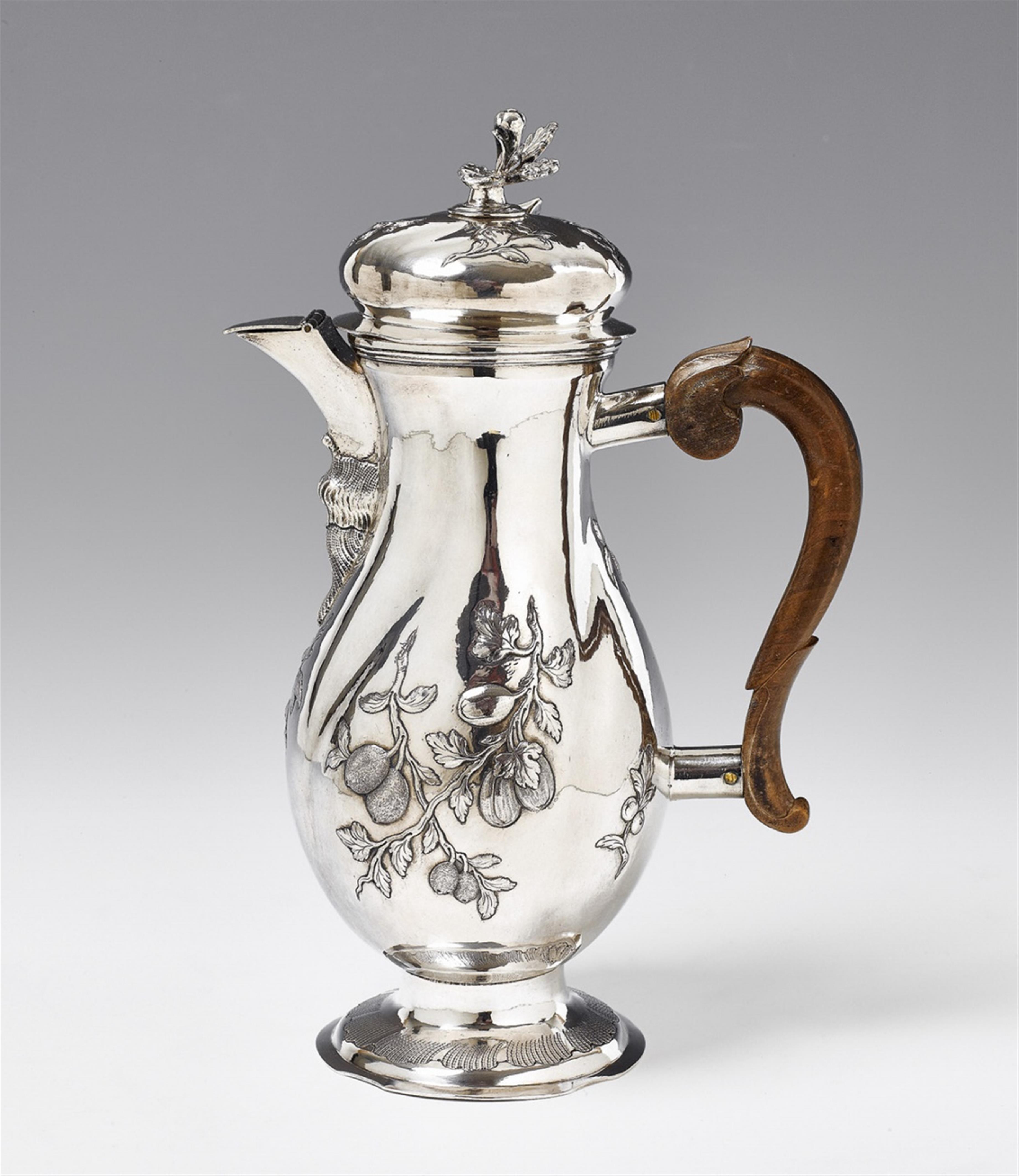 An Augsburg silver coffee pot - image-1