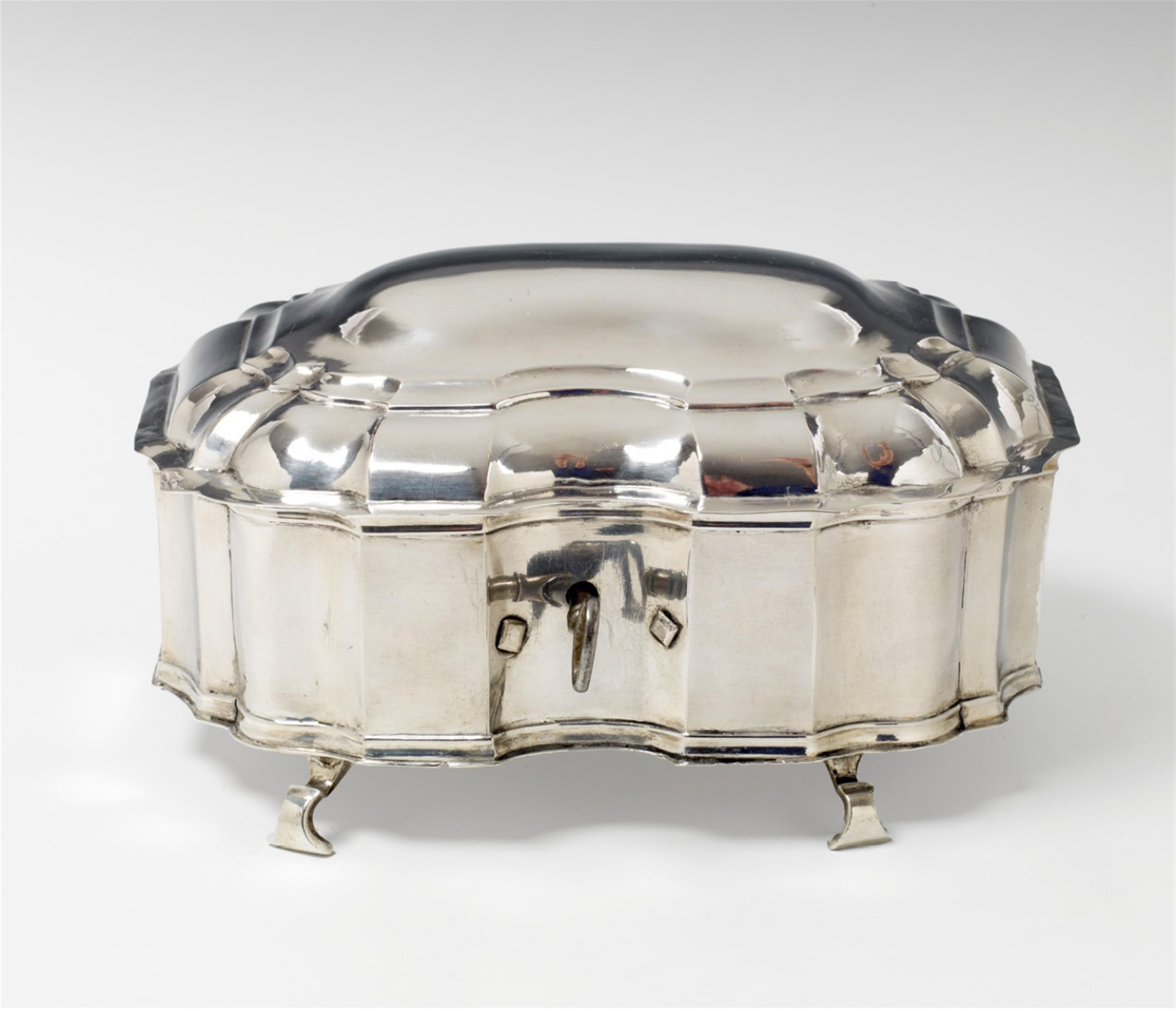 A large Danzig interior gilt silver sugar box - image-1