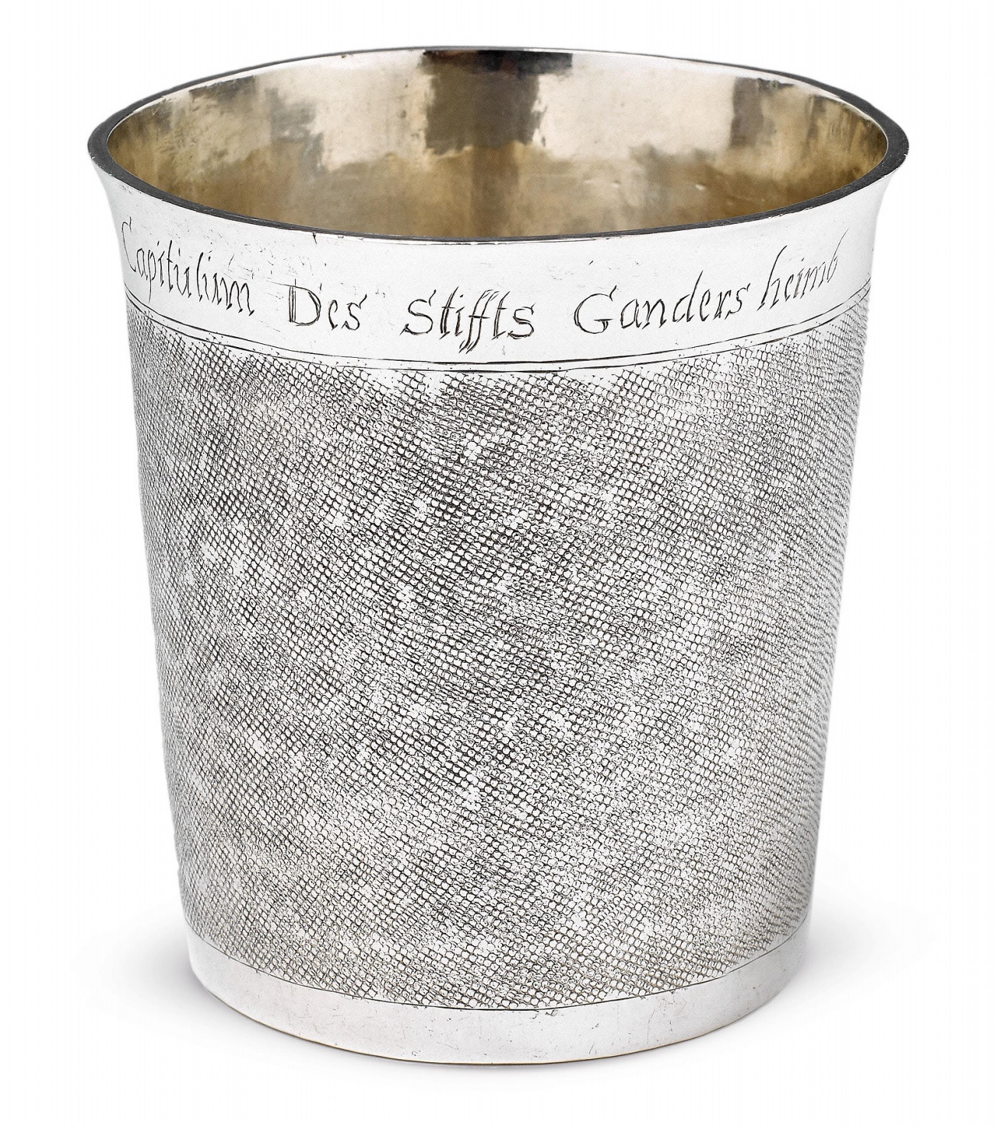 A Goslar silver snakeskin beaker made for Gandersheim abbey - image-1