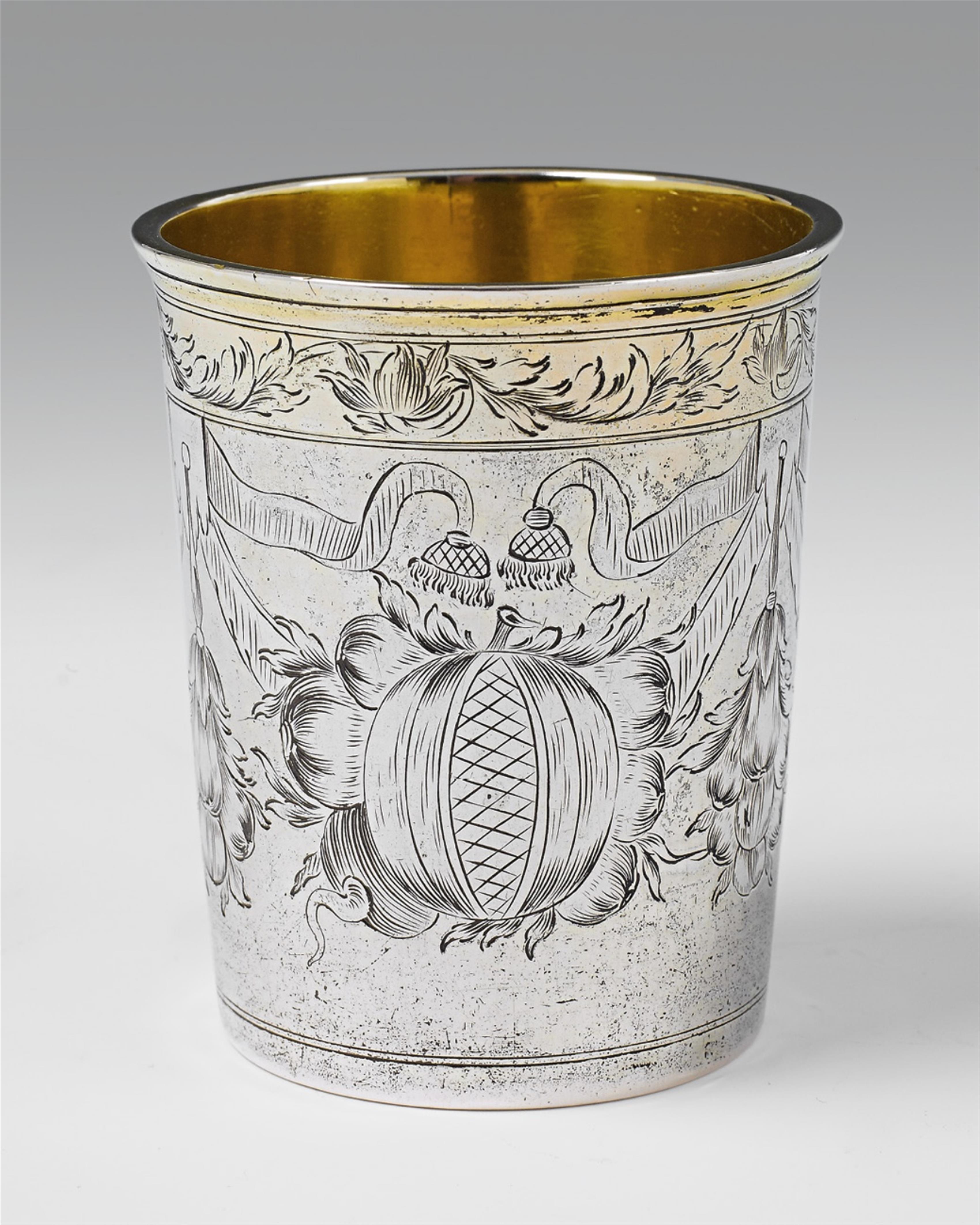 A Hamburg partially gilt silver beaker - image-1