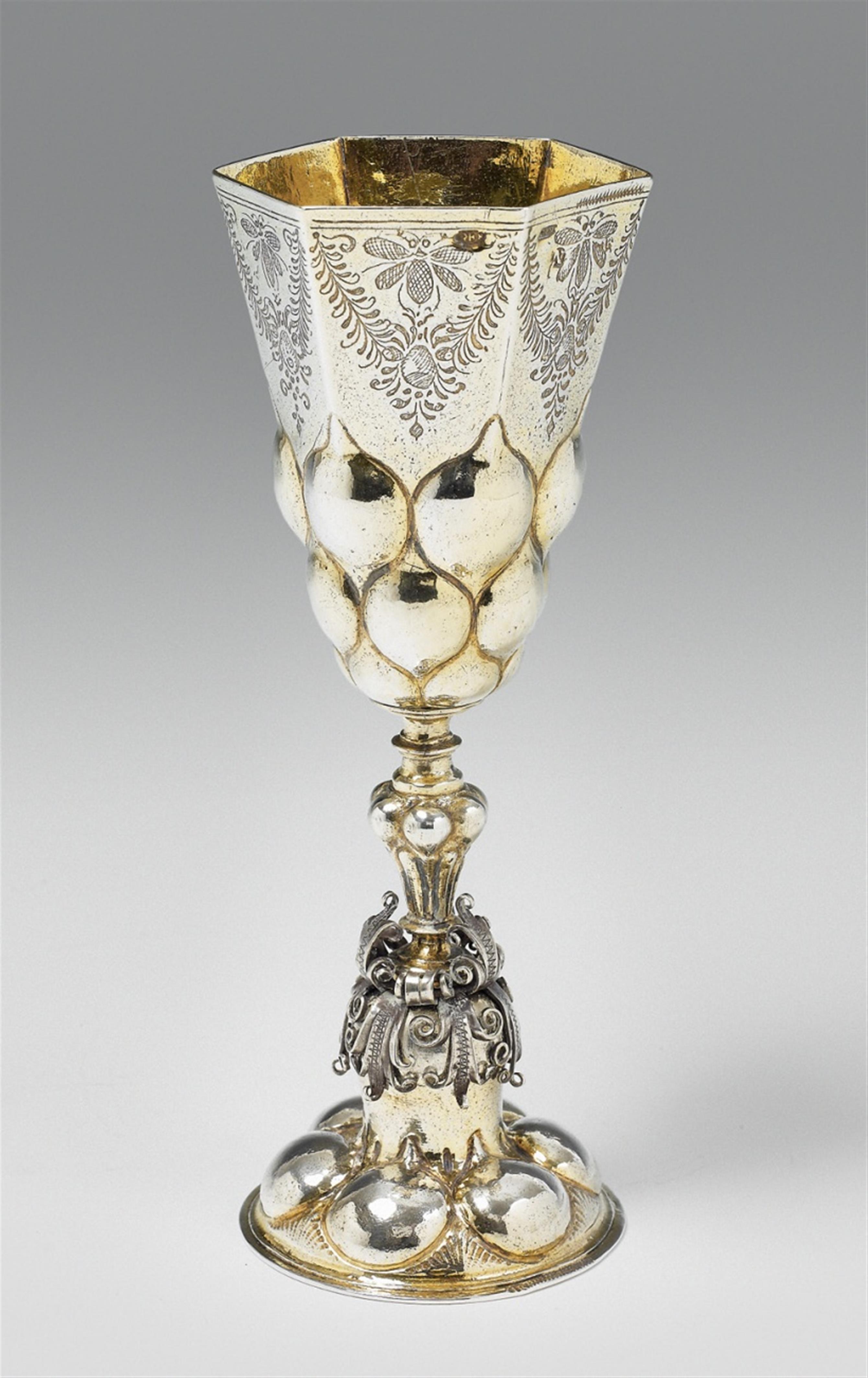 A Nuremberg partially gilt silver chalice - image-1