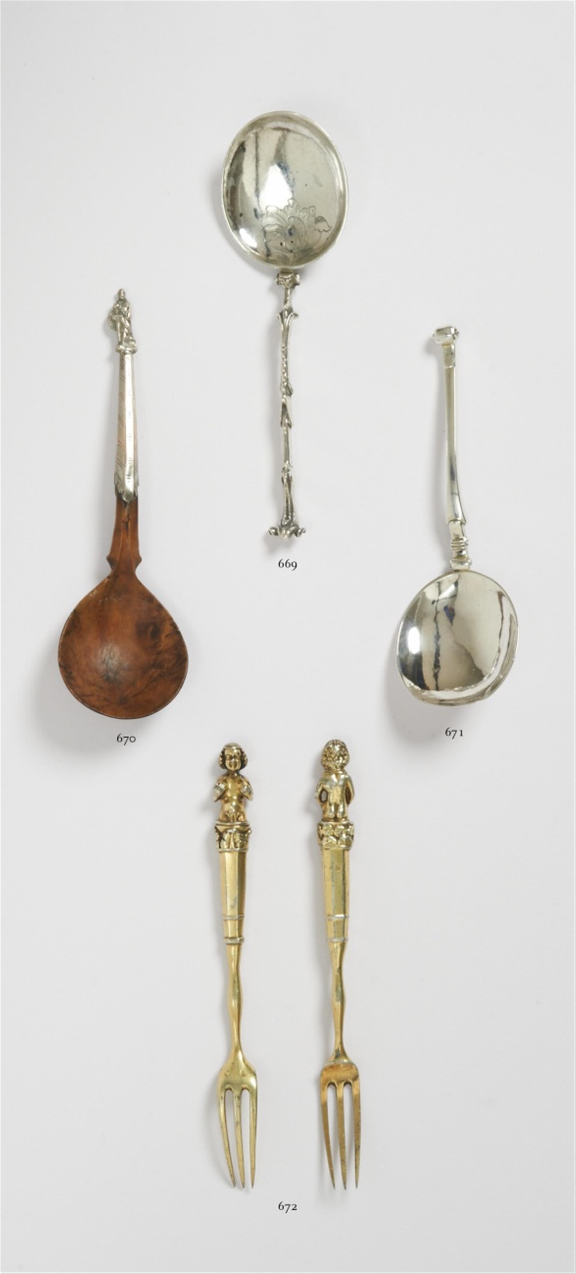 A silver mounted apostle spoon - image-1