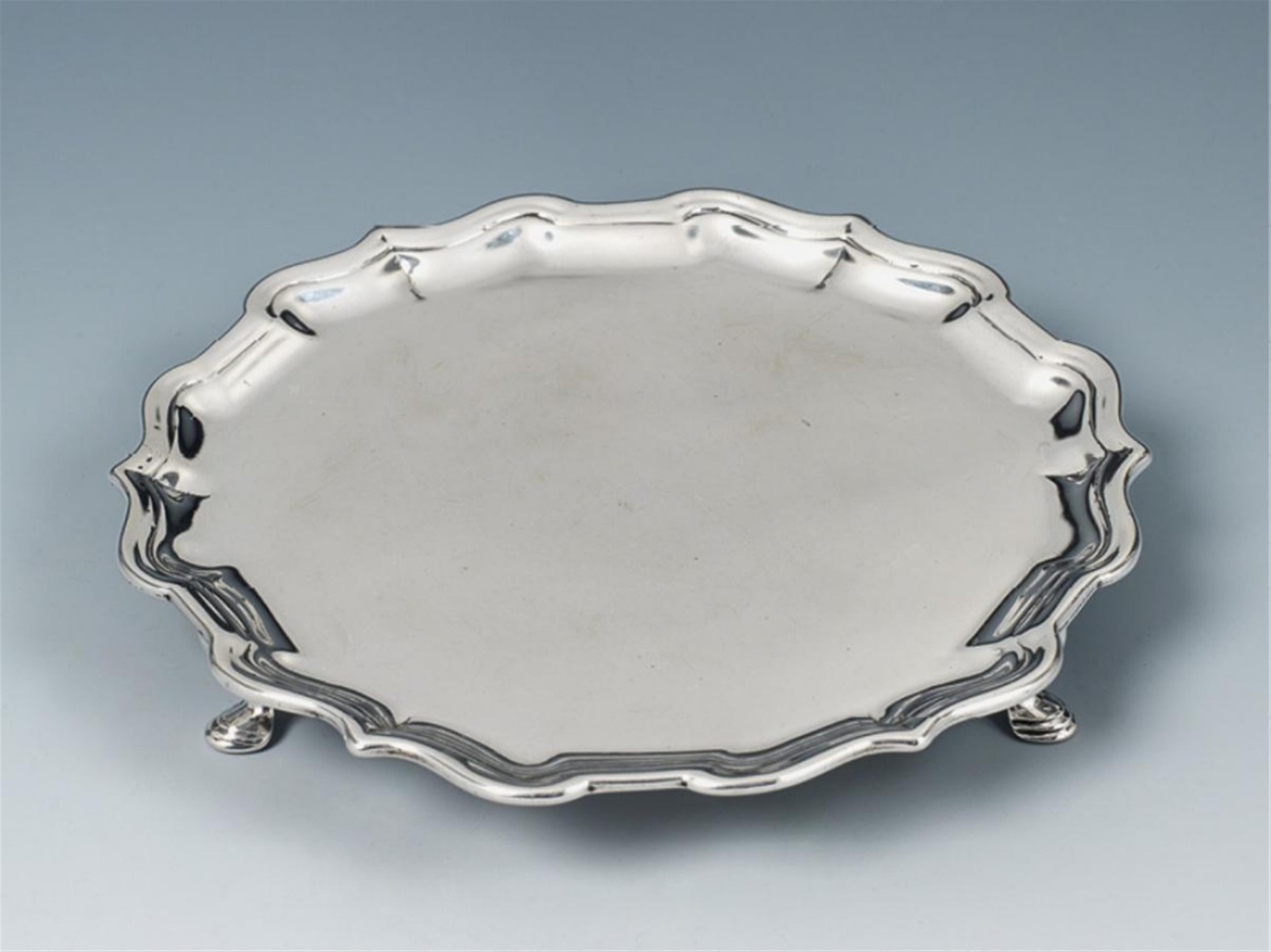 A small George II London silver salver - image-1