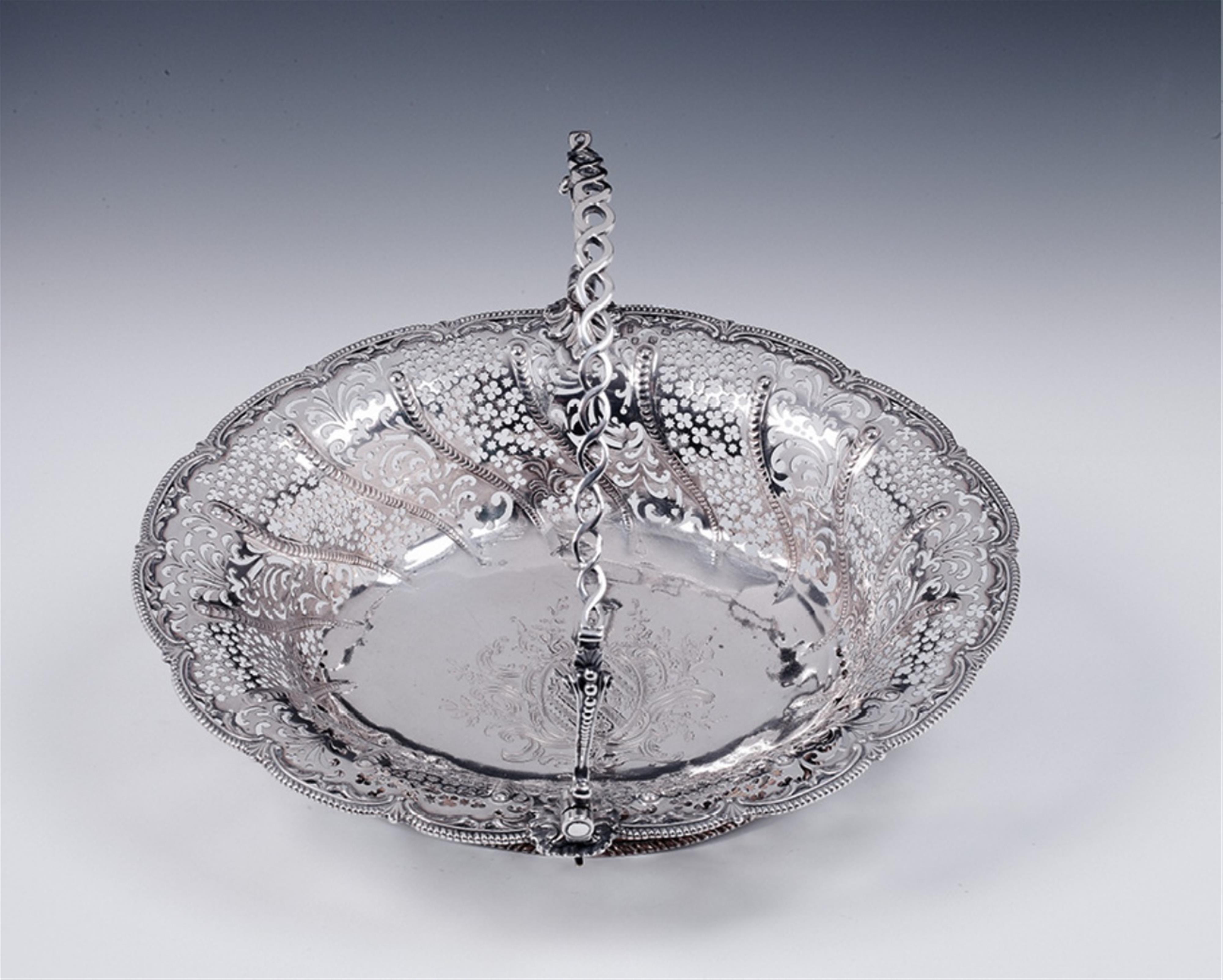 A George II London silver cake basket - image-1