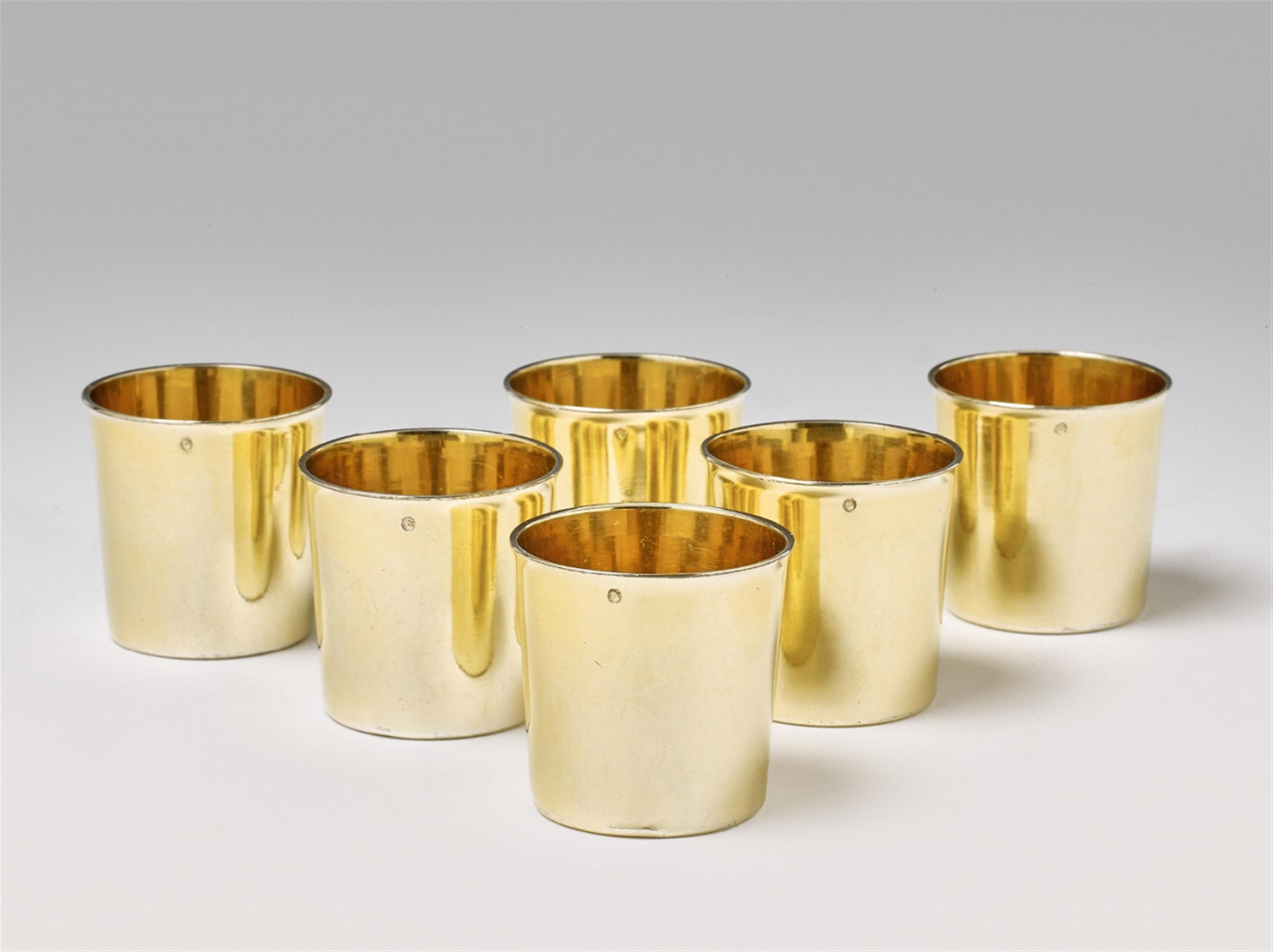 Six Parisian vermeil beakers - image-1