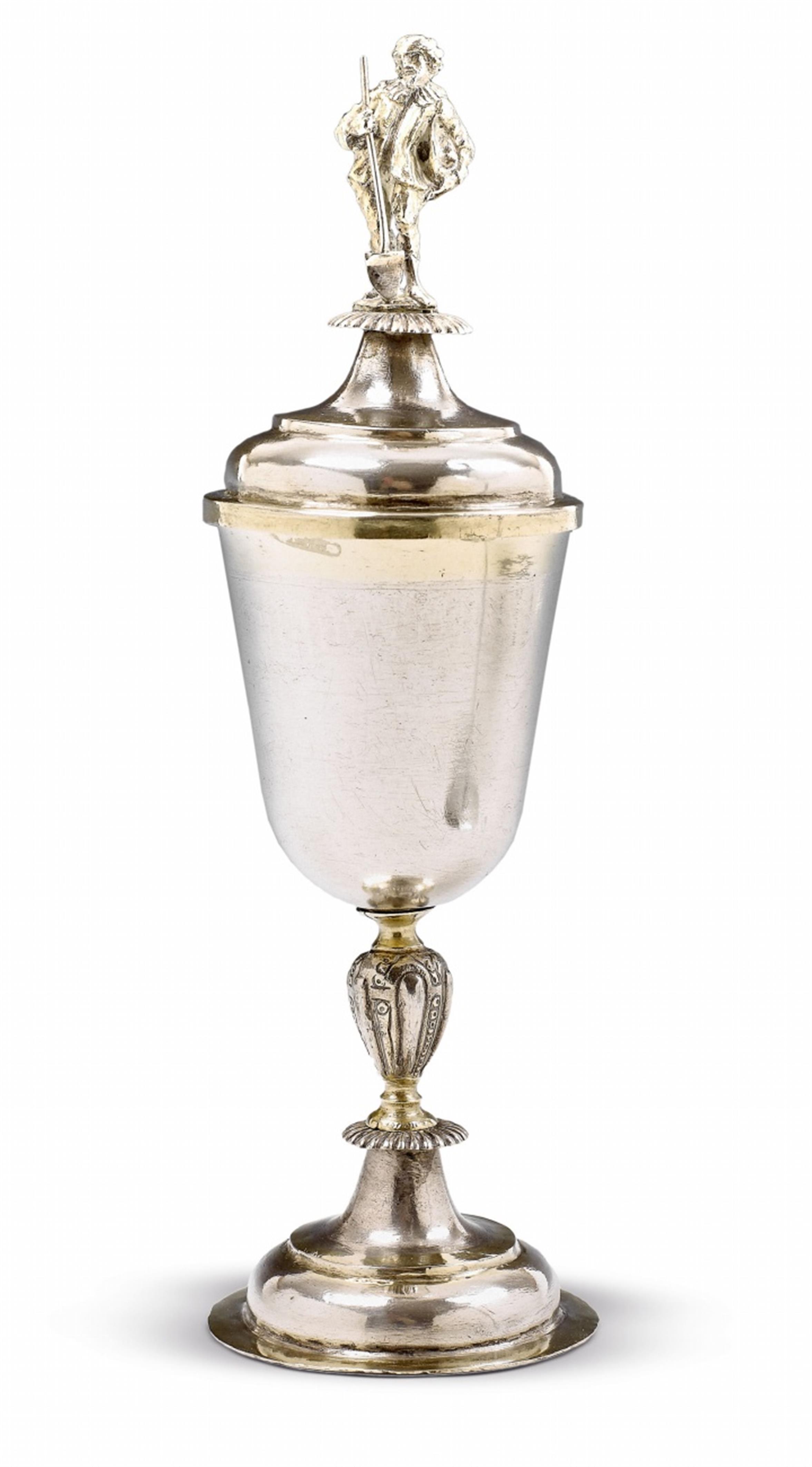 A presumably Austrian partially gilt silver chalice and cover - image-1