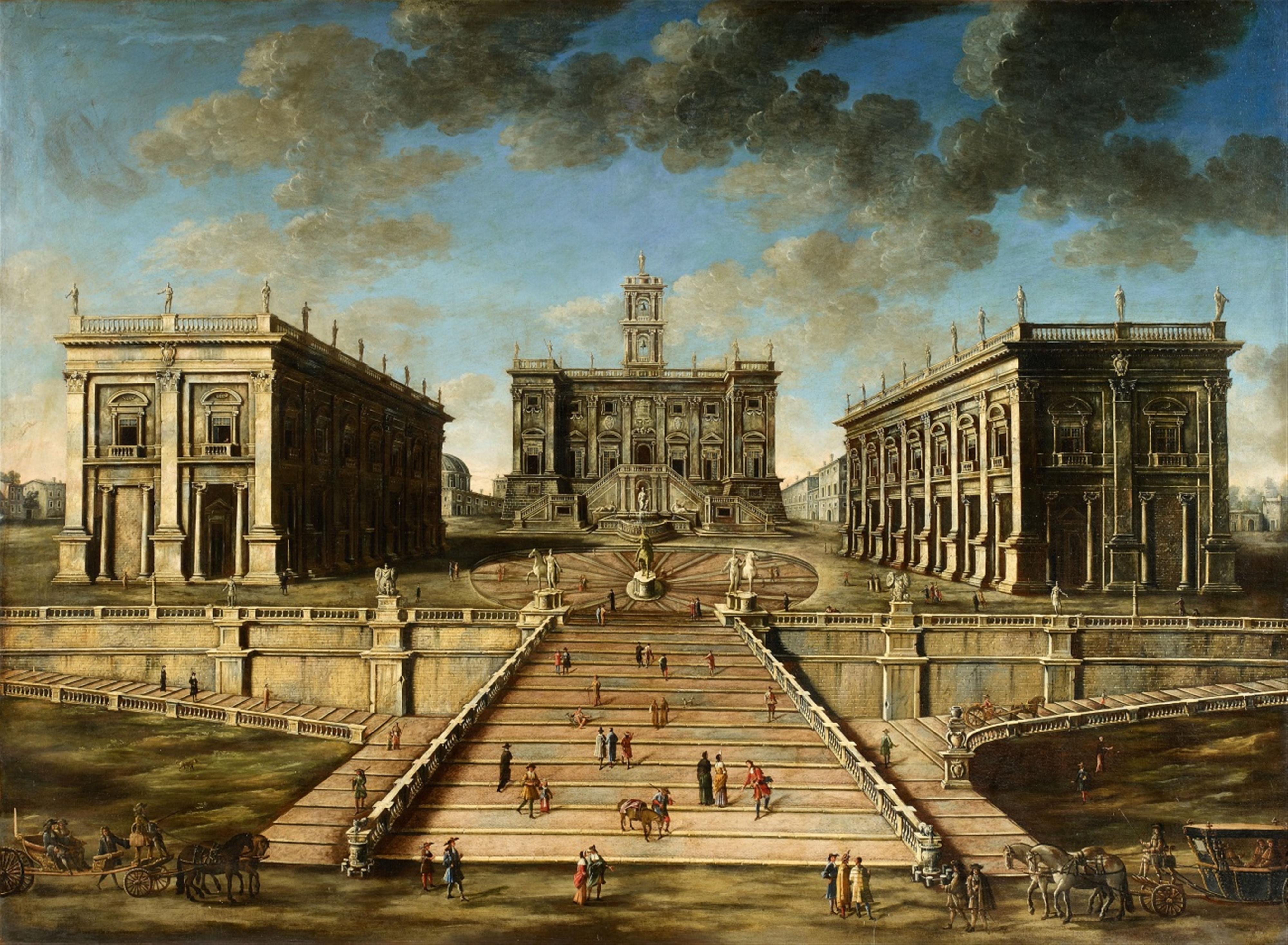 Italian School 18th century - View of the Capitoline Hill - image-1