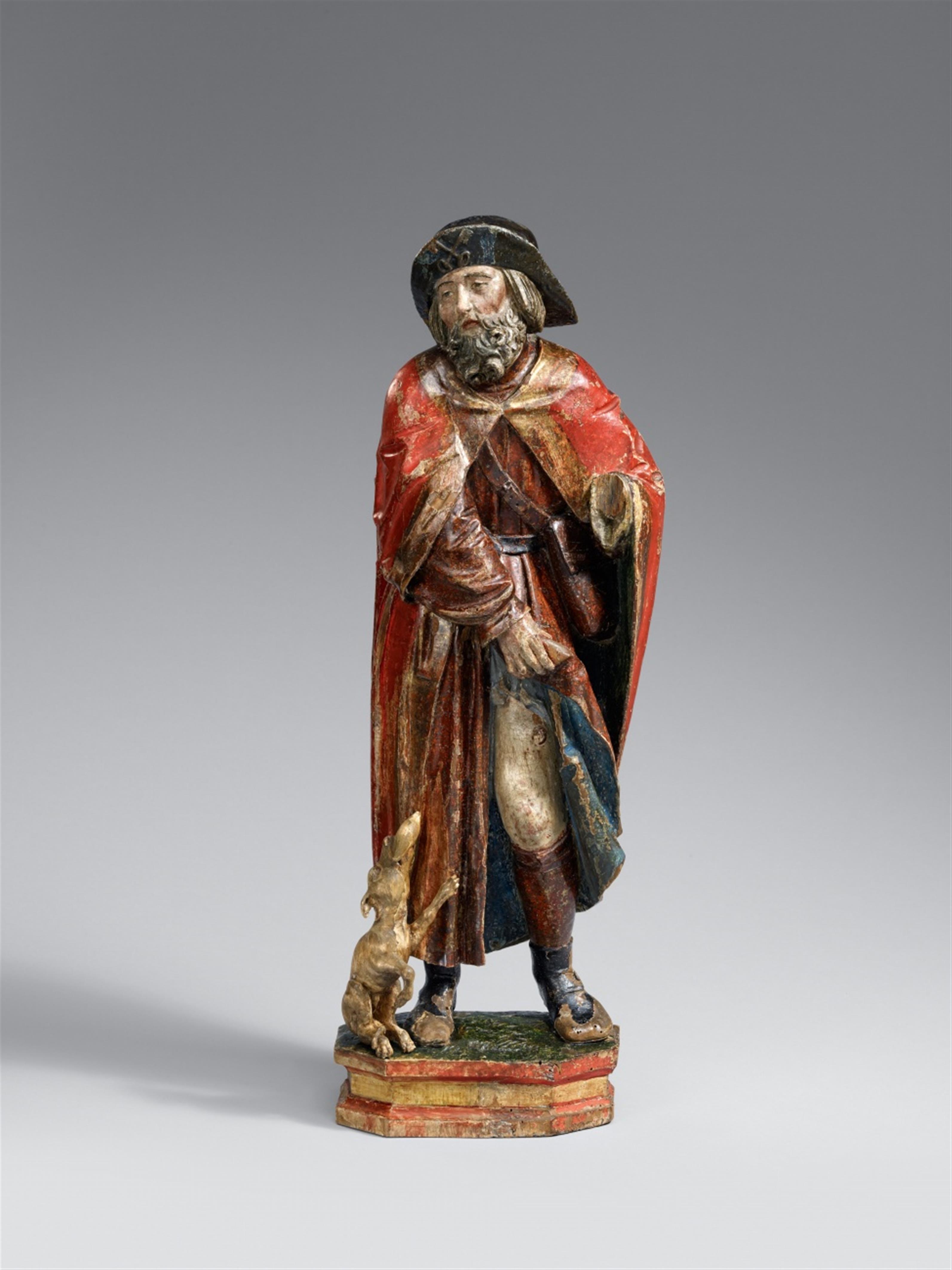 Landshut early 16th century. - An early 16th century Landshut carved wooden figure of Saint Roch. - image-1