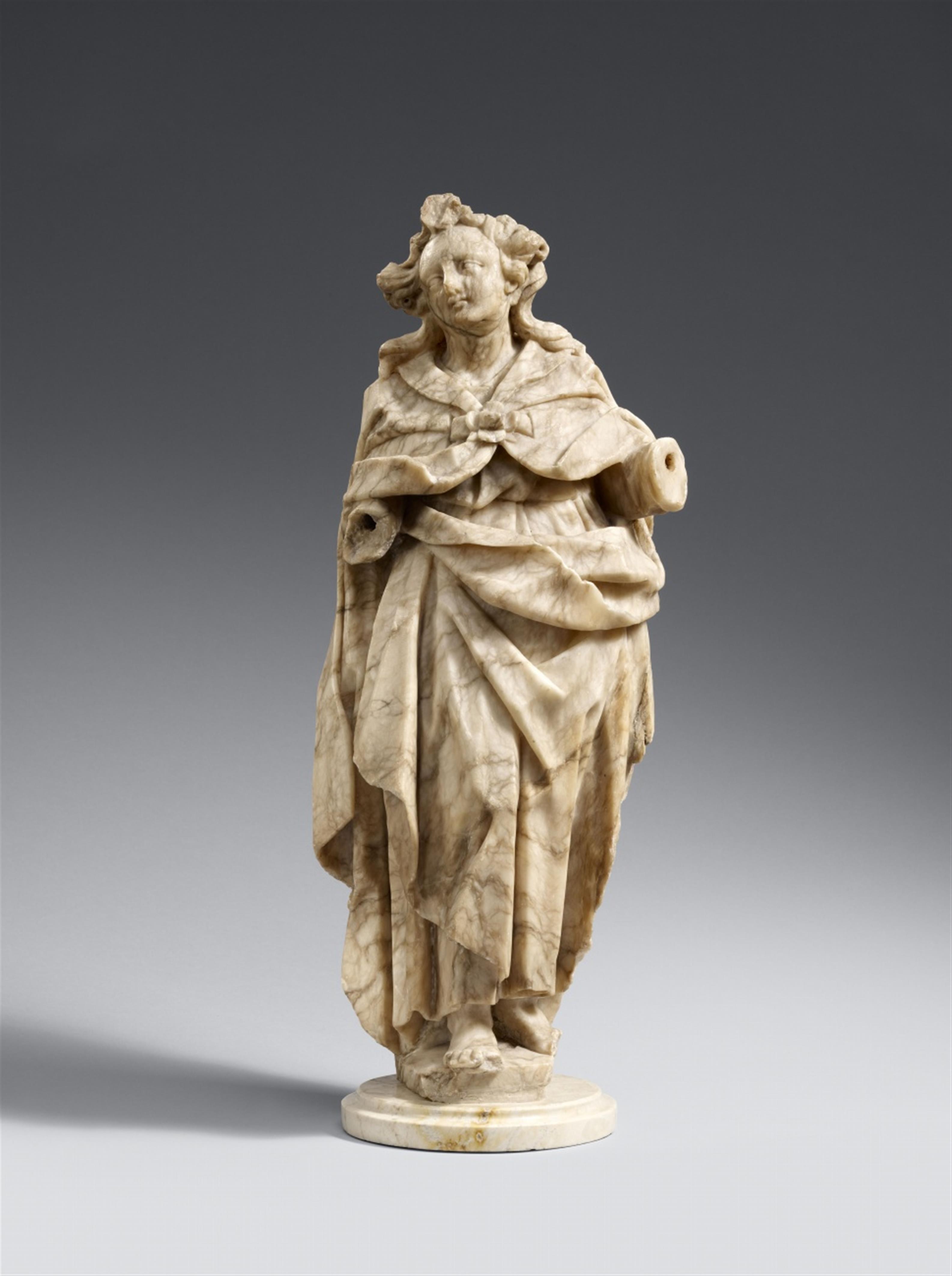 Franconia circa 1600/1625 - A Franconian alabaster figure of Saint John, circa 1600/1625. - image-1