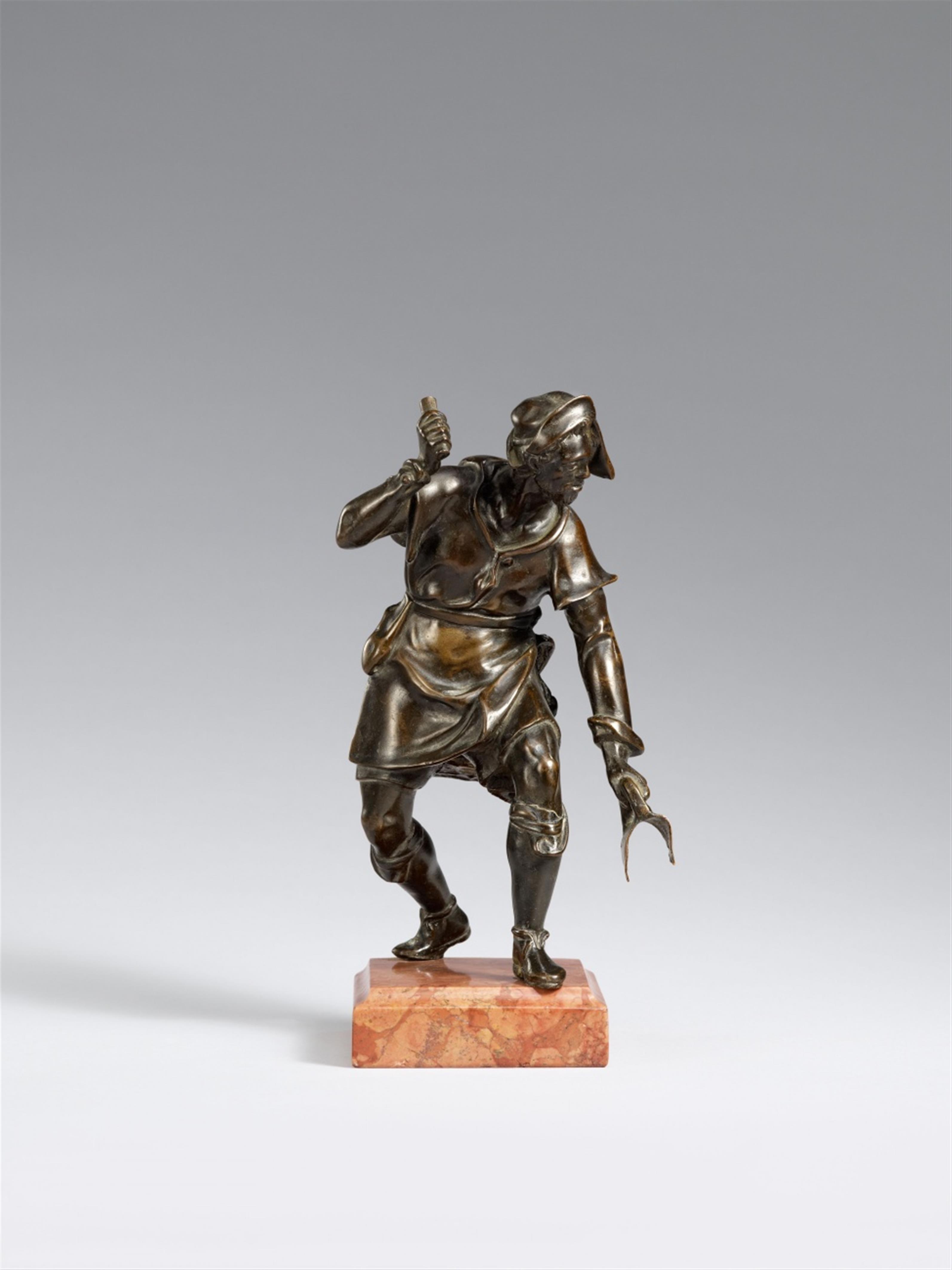 Italy 17th century - A 17th century Italian cast bronze figure of a fowler. - image-1