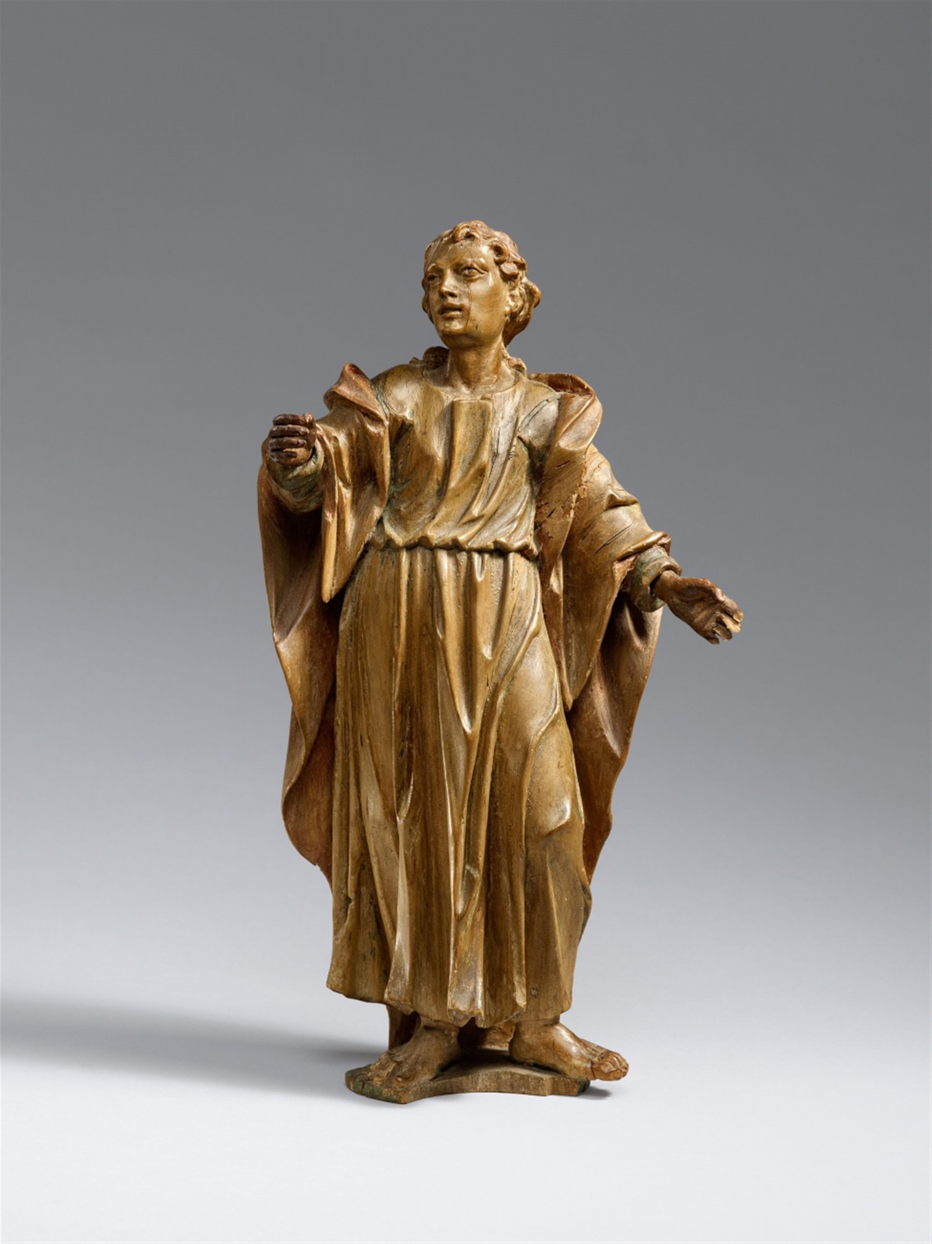 South German 18th century - An 18th century South German carved limewood figure of Saint John. - image-1