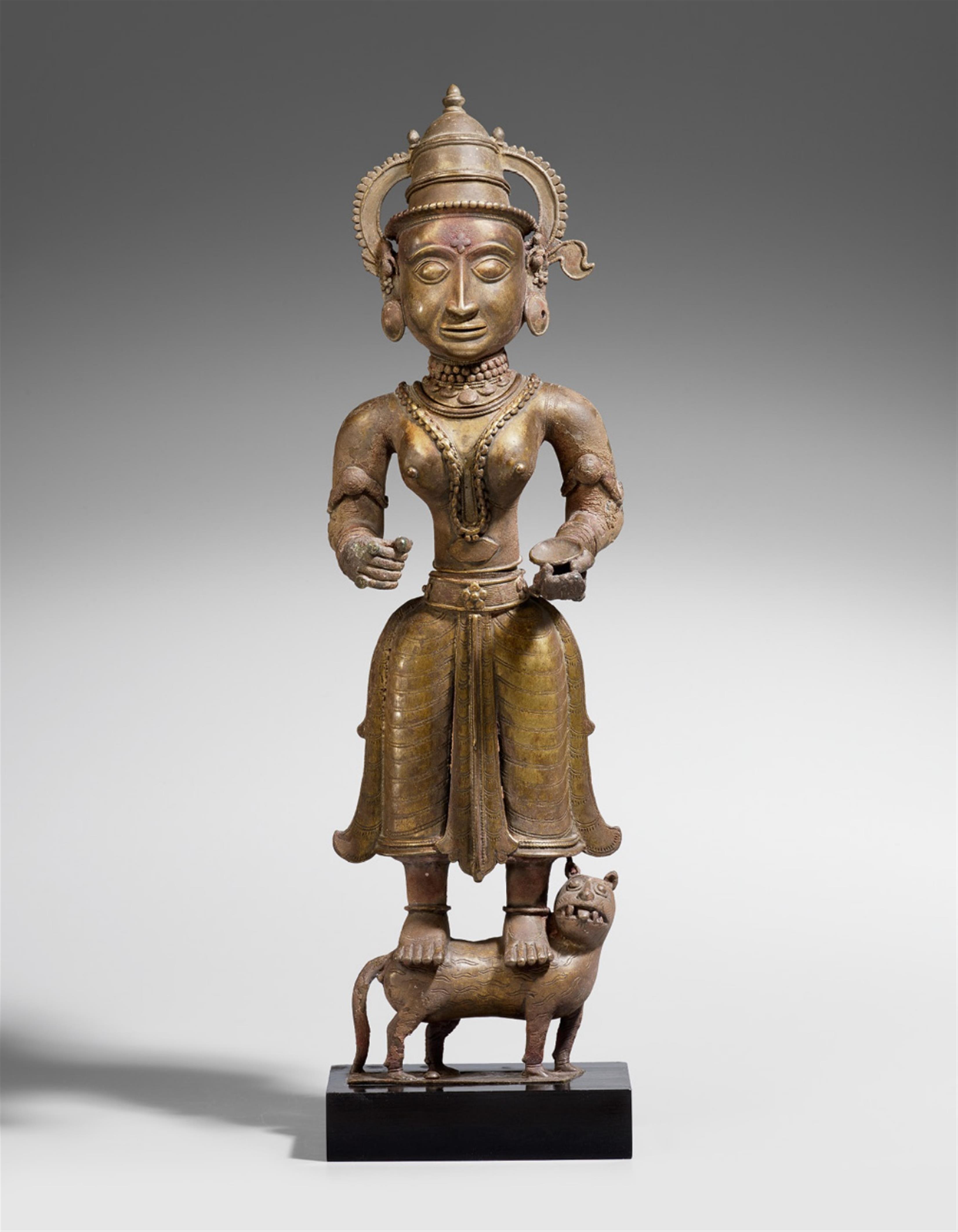A bronze figure of Durga. 19th century - image-1