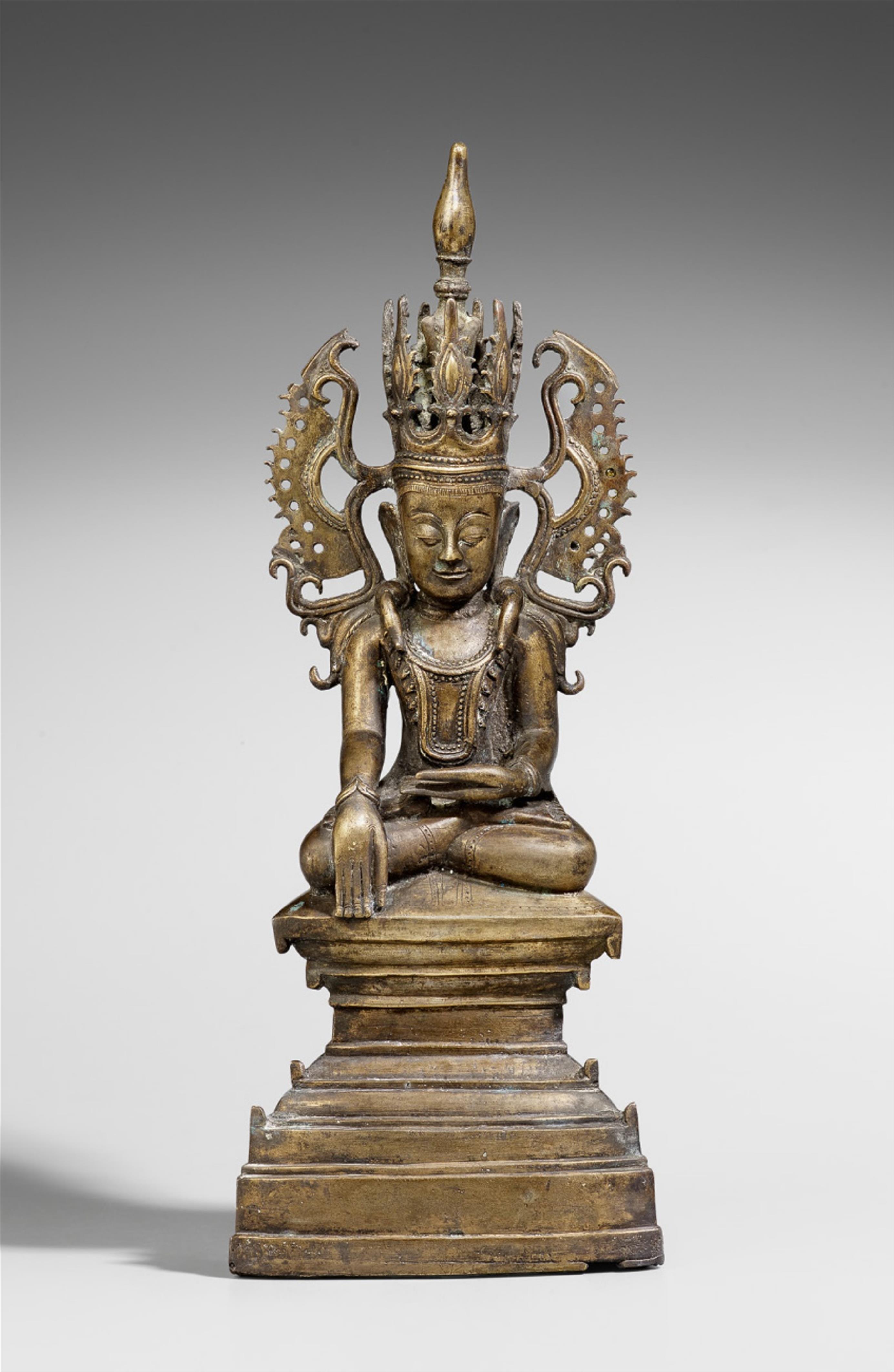 Jambhupati-Buddha. Bronze. Birma. 19. Jh. oder später - image-1
