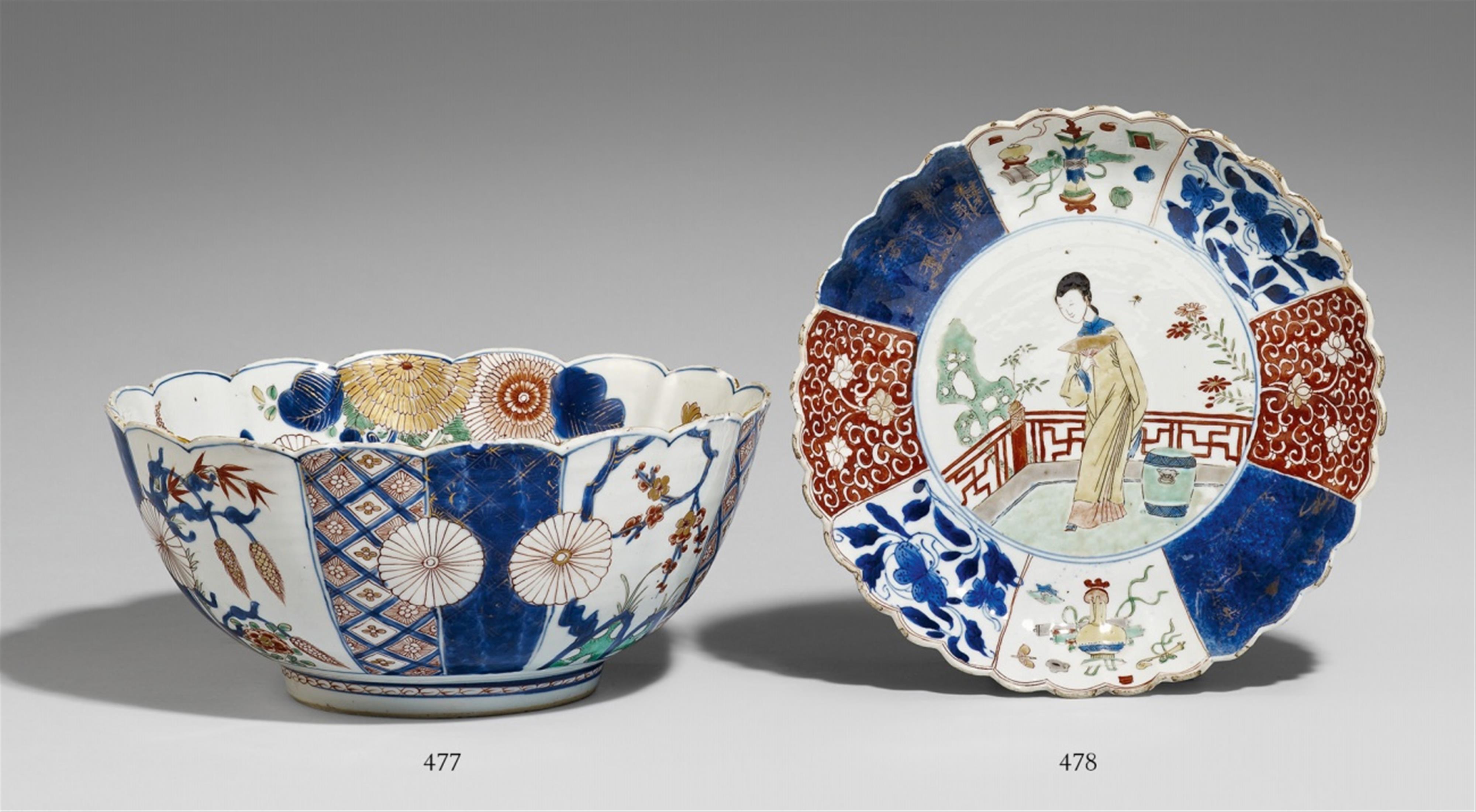 A large Chinese Imari bowl. 18th century - image-1