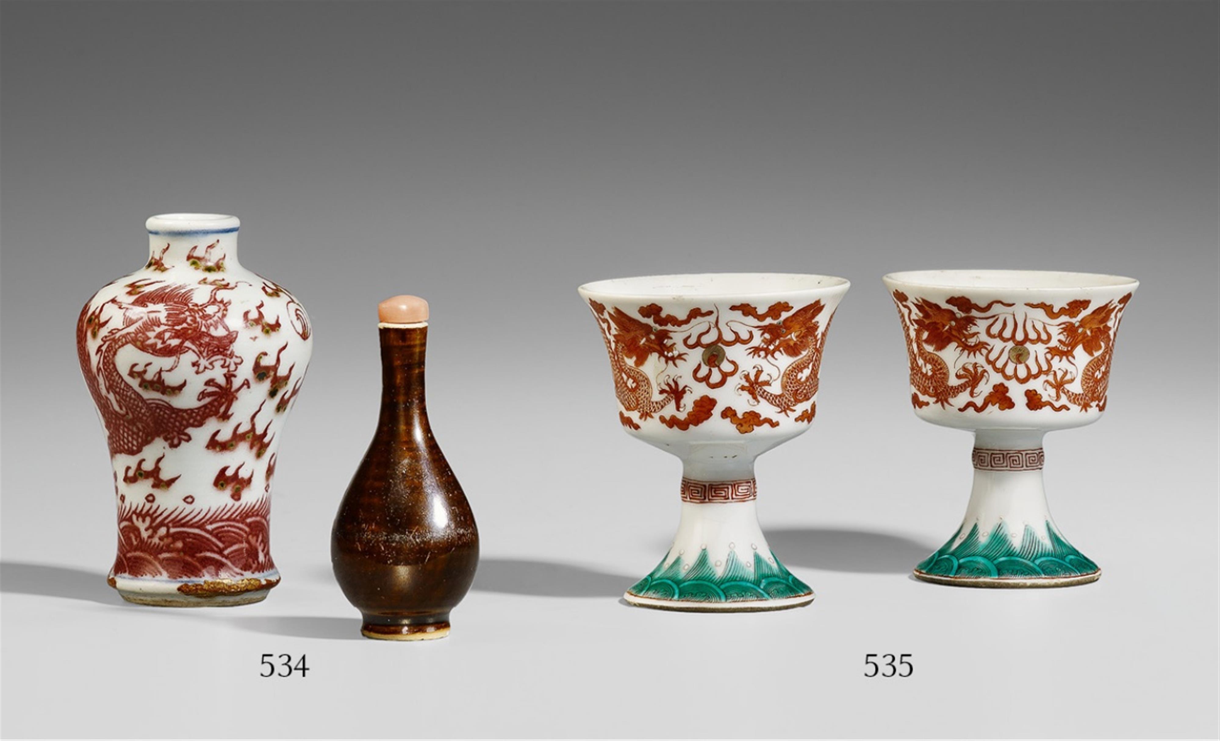 A pair of stemcups. 19th/20th century - image-1