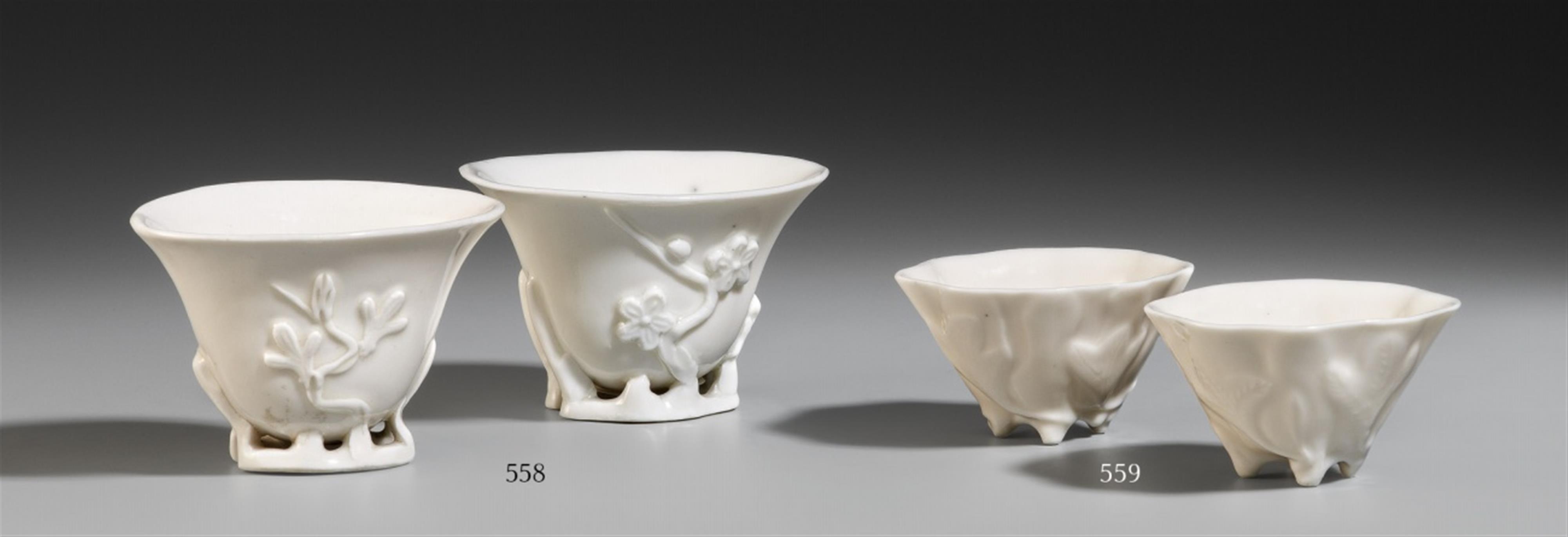 A pair of blanc-de-Chine cups. Dehua. 18th century - image-1