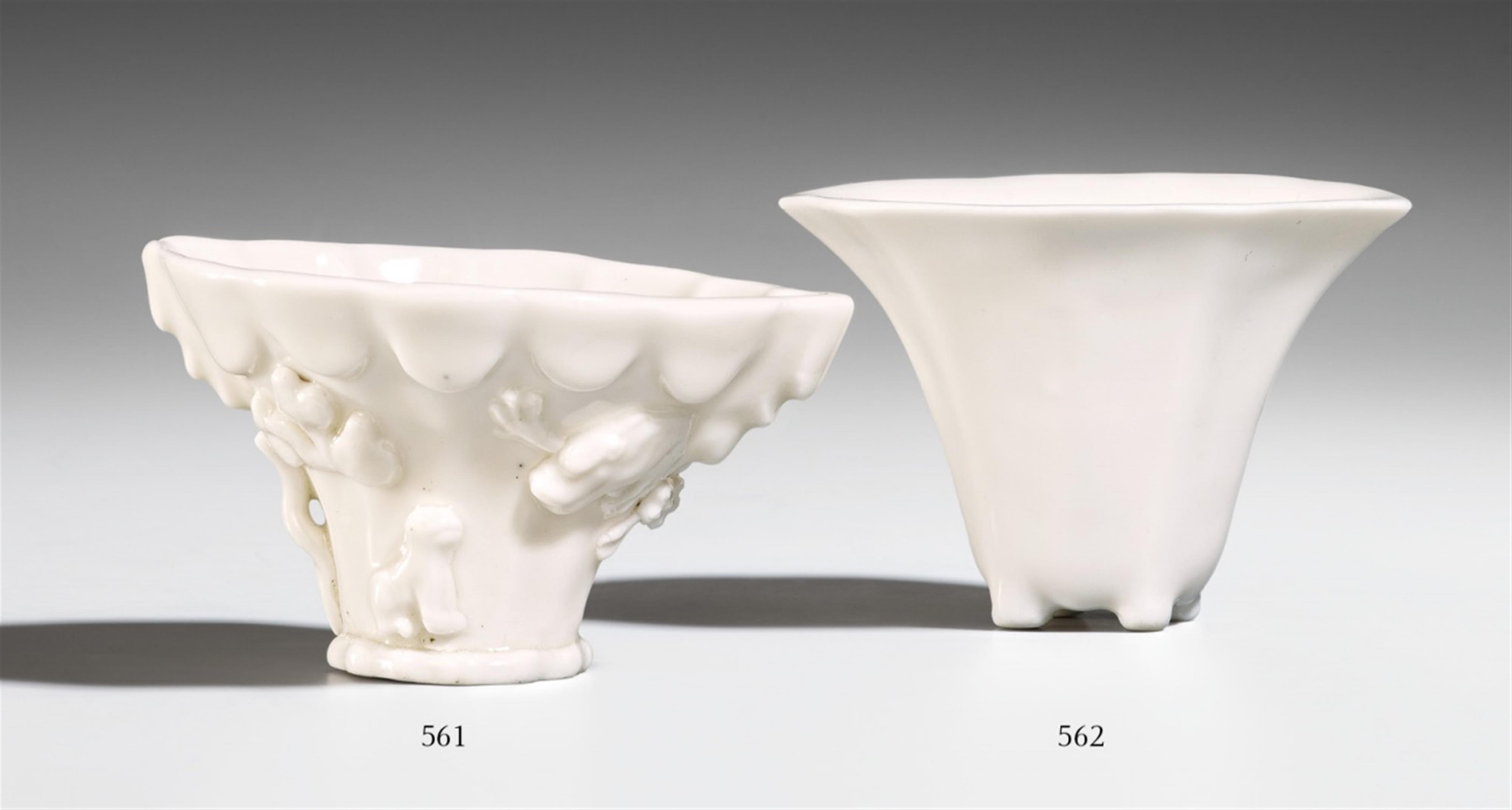 Blanc-de-chine libation cup. Dehua. 17th/18th century - image-1