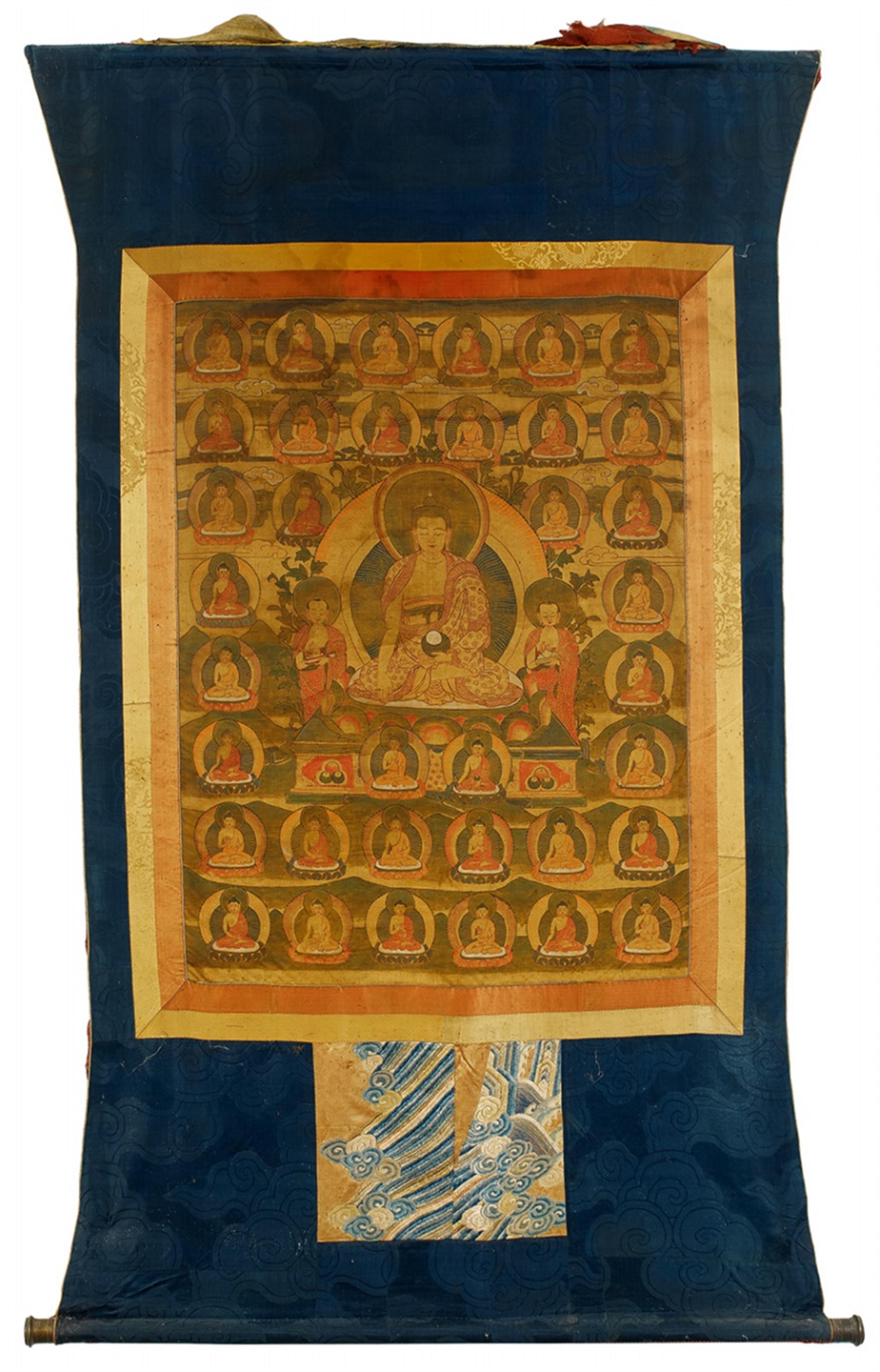 A Thibetan thangka of Buddha Shakyamuni. 18th/19th century - image-1