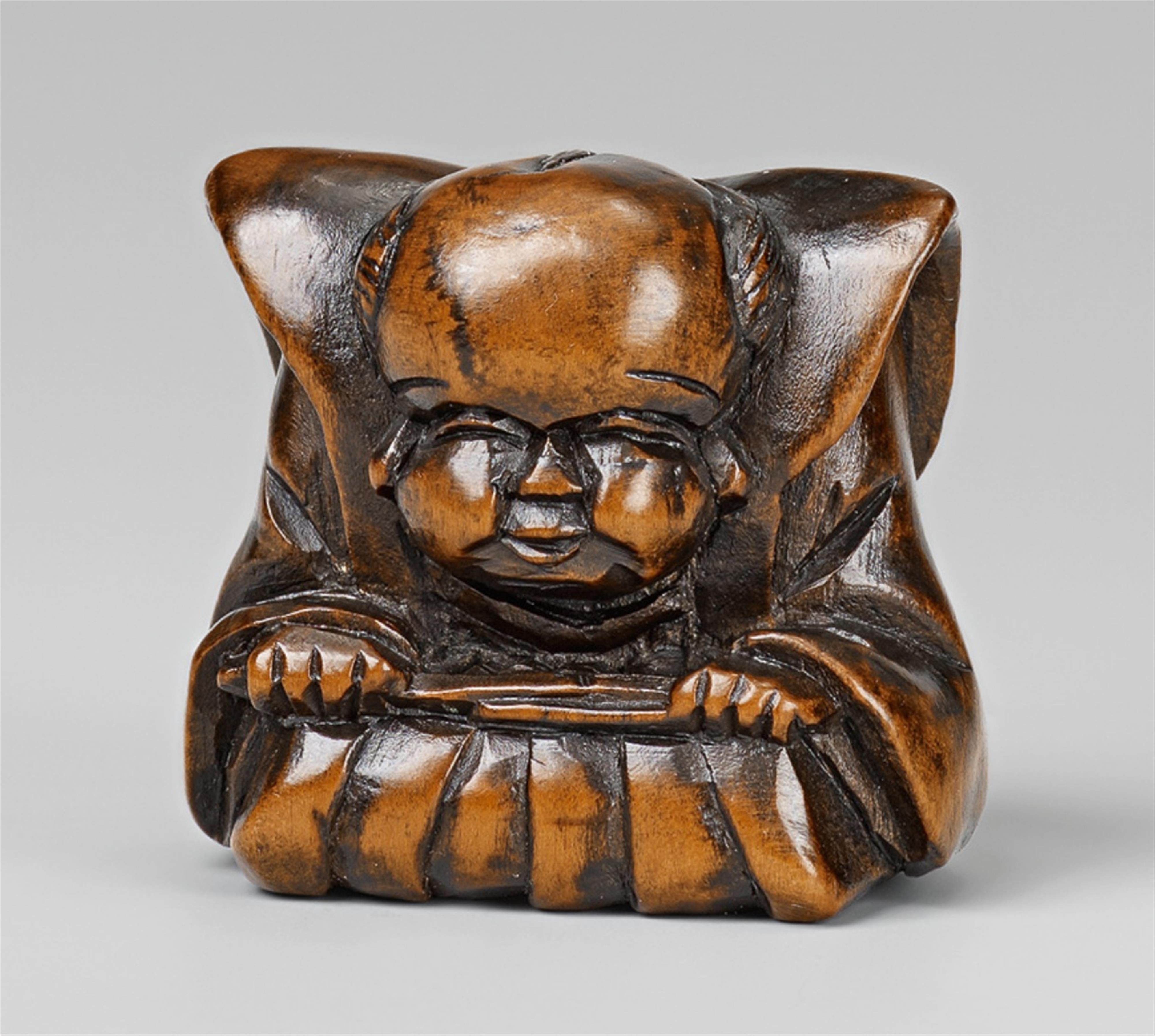 A boxwood netsuke of Fukusuke. 19th century - image-1