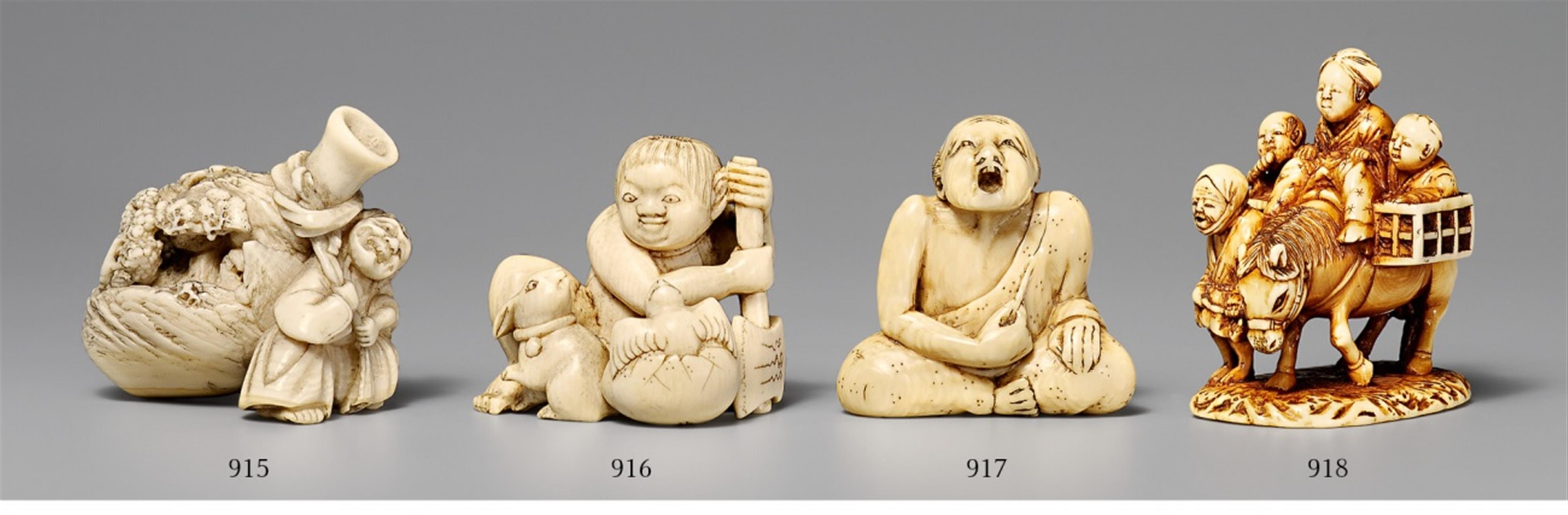 An ivory netsuke of a Shôjô. 19th century - image-1