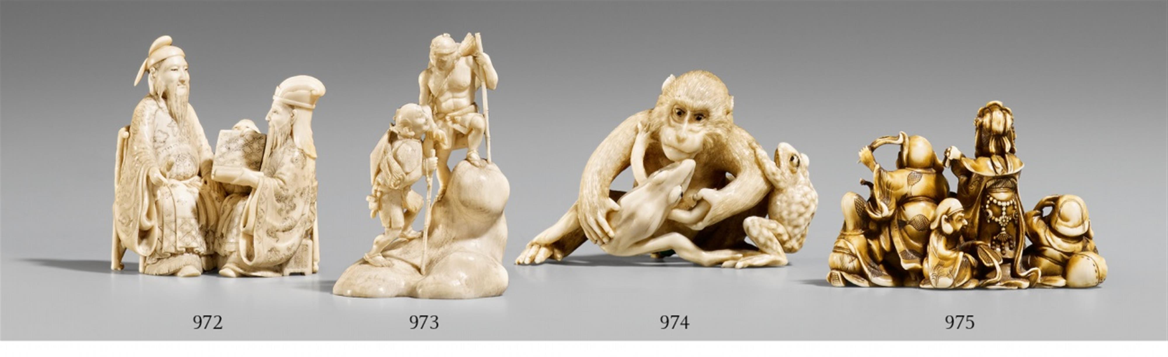 A small ivory okimono of the Seven Gods of Good Luck. Late 19th century - image-1