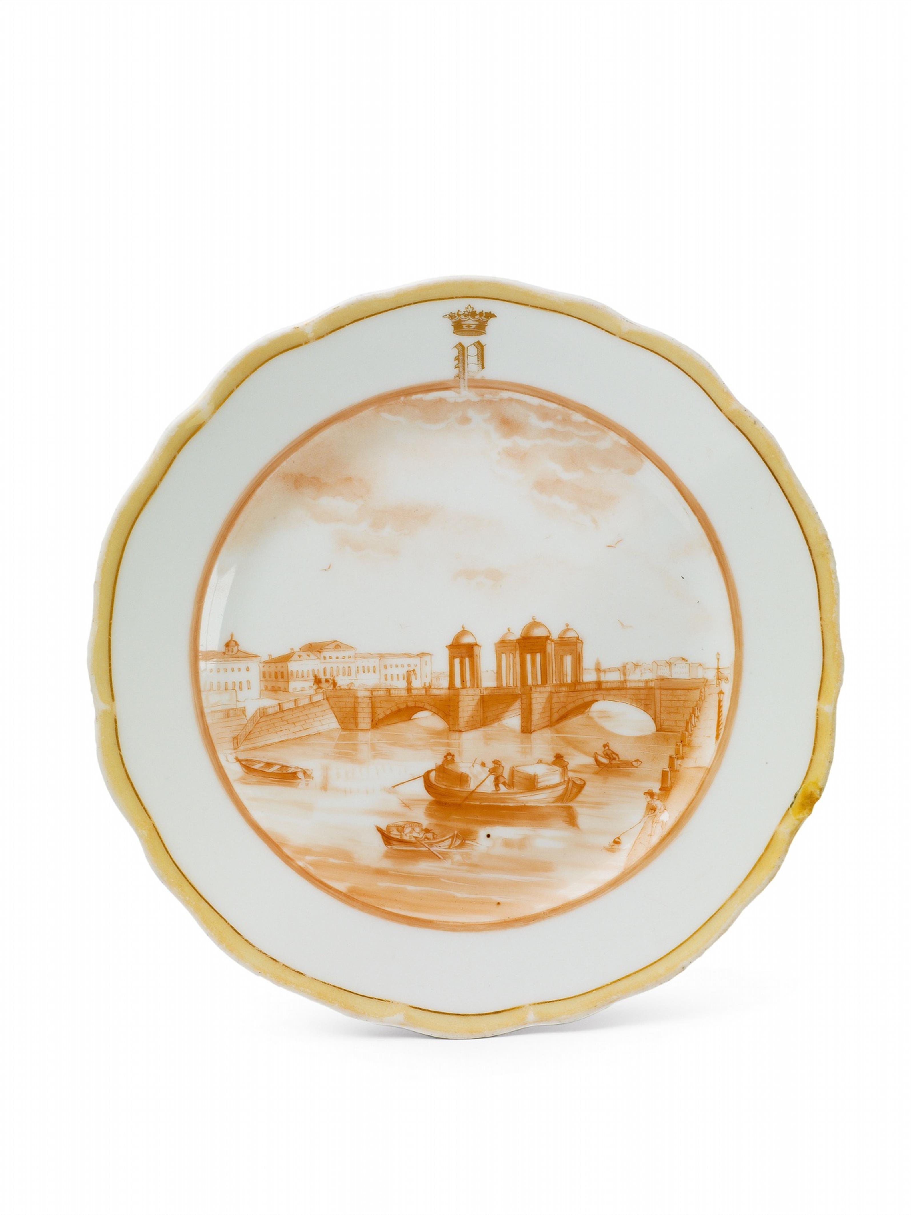 Plate with a view of the Lomonosov bridge - image-1