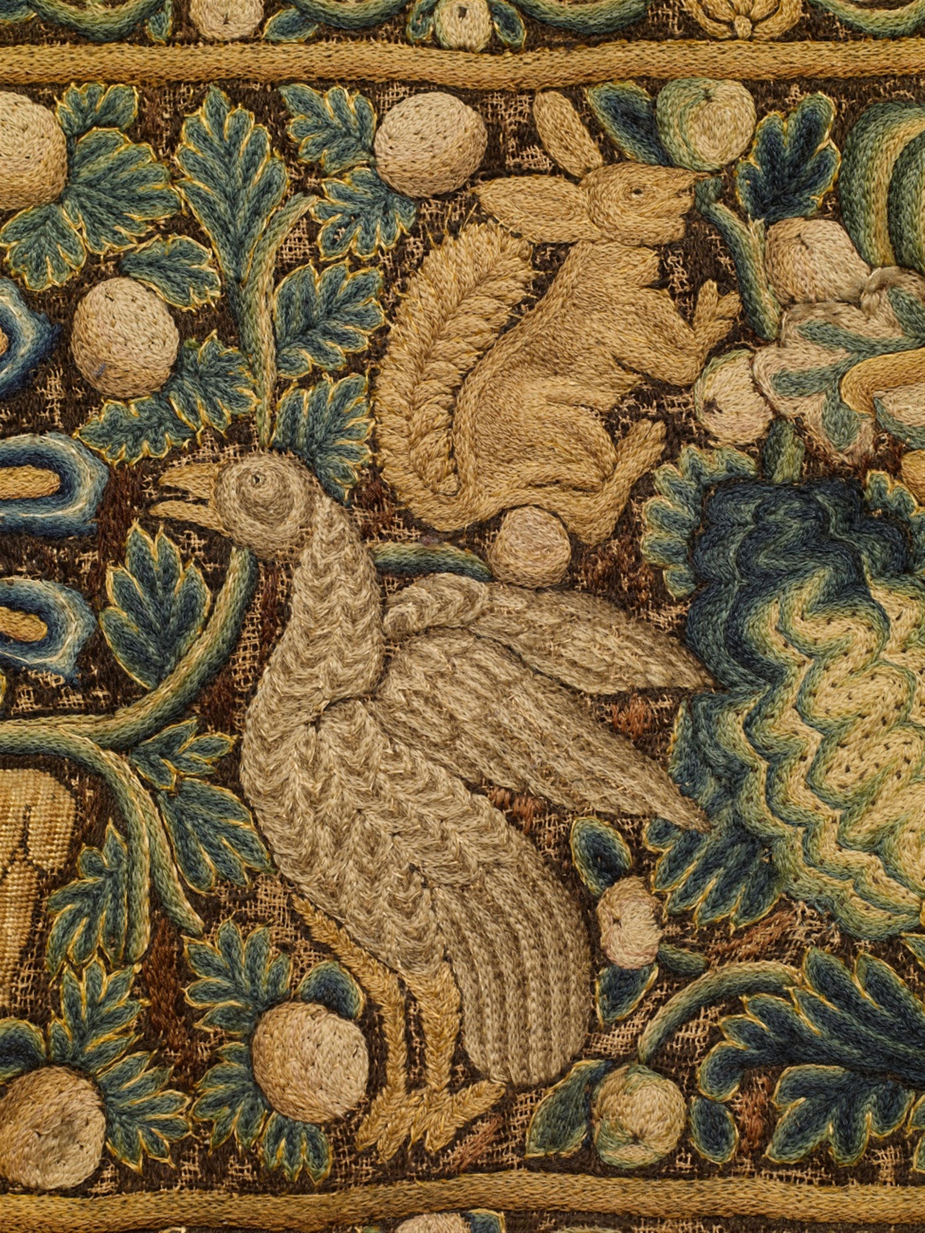 A 17th century embroidered table cover - image-4