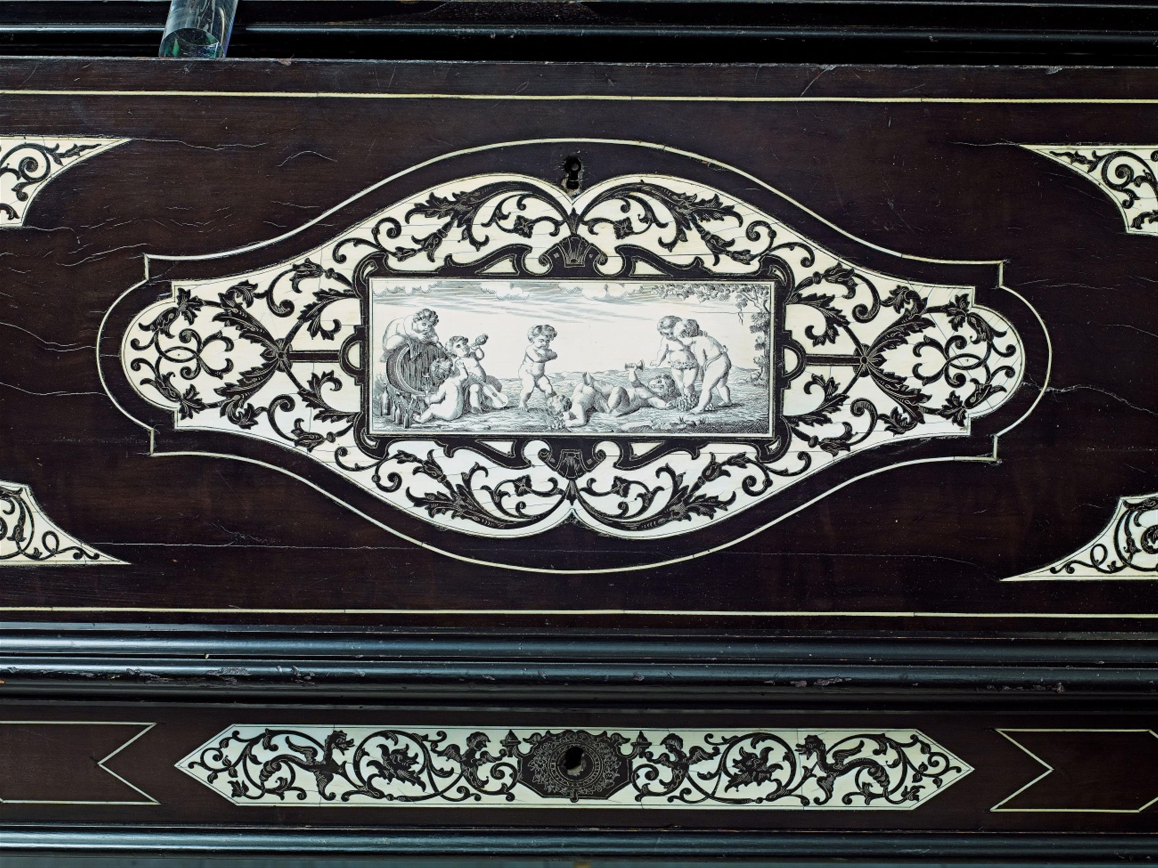 A rare Italian ivory-inlaid ebony writing cabinet - image-4