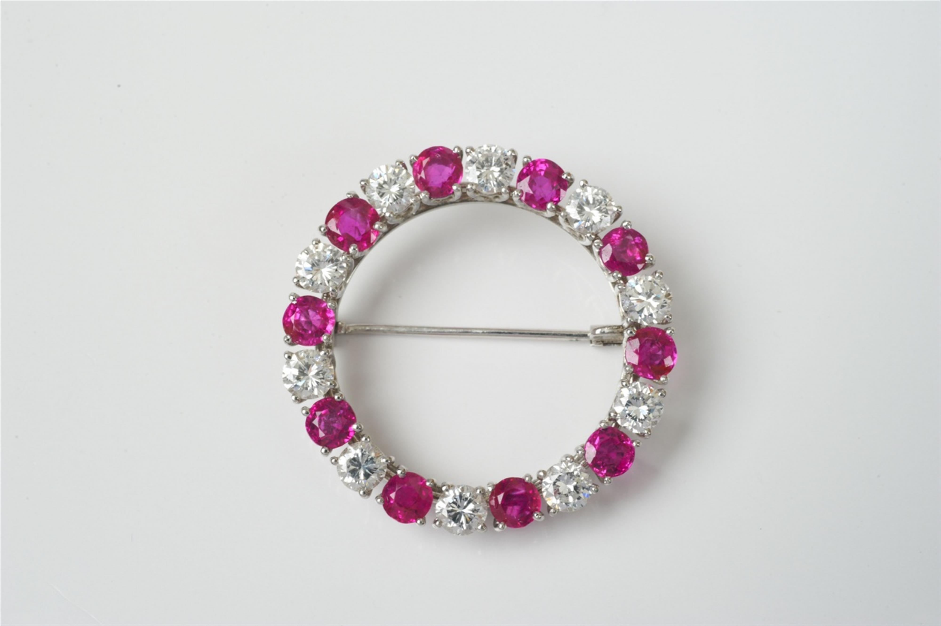 A platinum, diamond and ruby brooch by Hans Wipperfeld - image-2