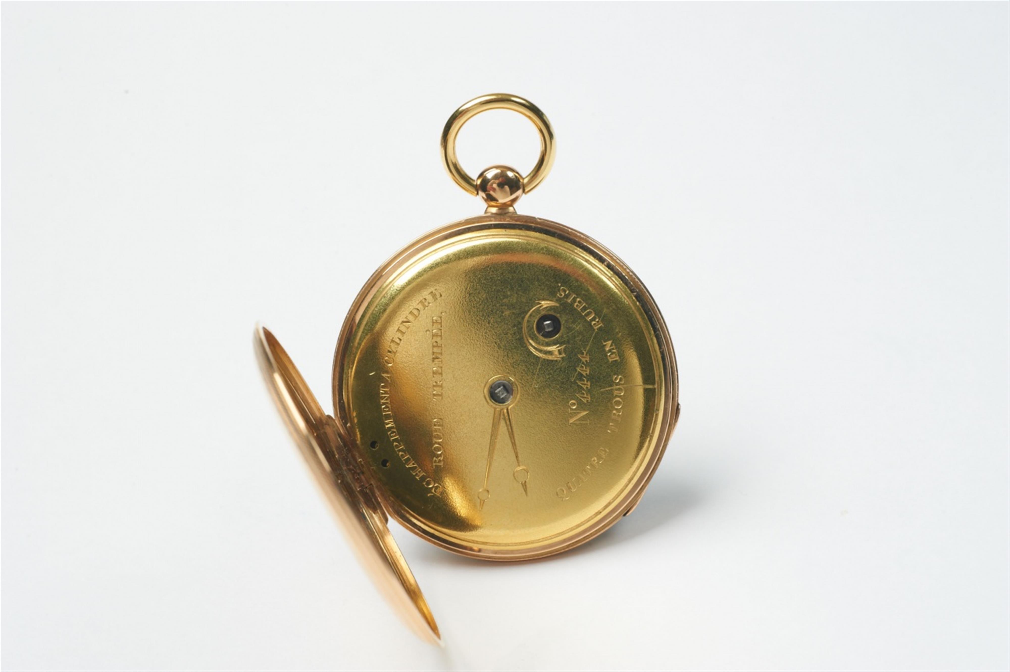 A Swiss 18k gold openface pocketwatch with cylinder escapement - image-2