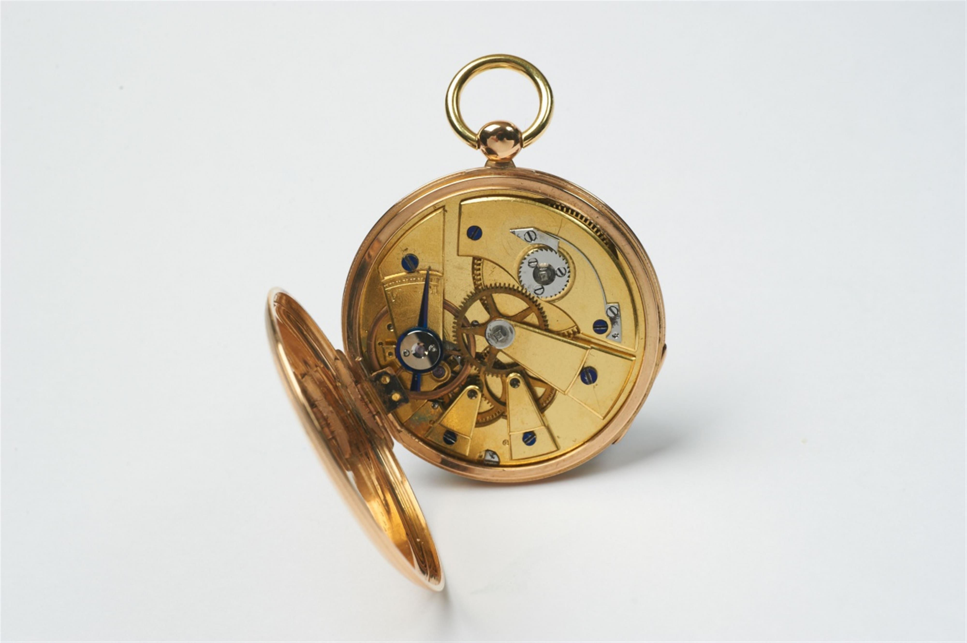 A Swiss 18k gold openface pocketwatch with cylinder escapement - image-3