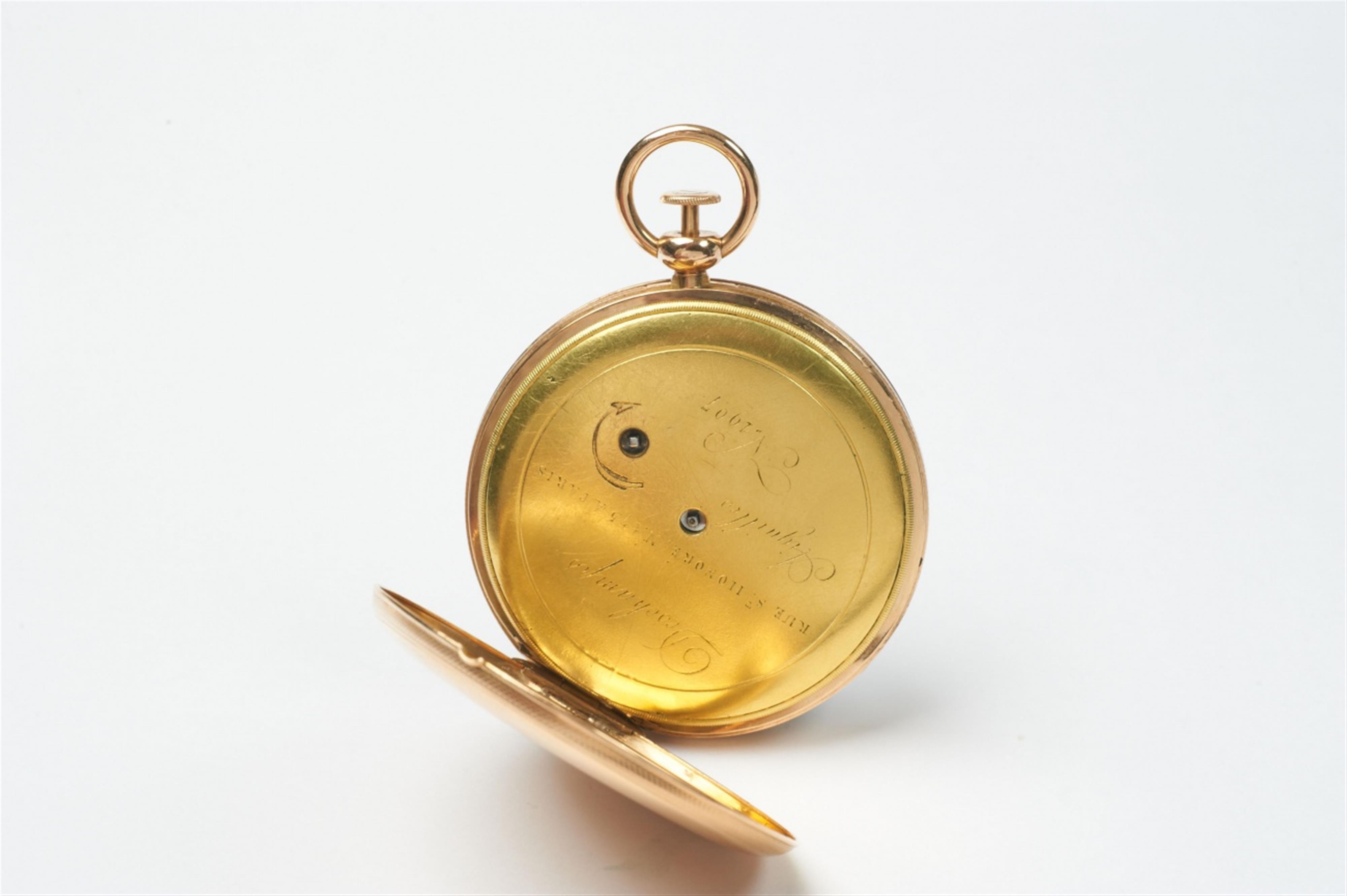 An 18k gold openface pocketwatch with cylinder escapement and repetition - image-2