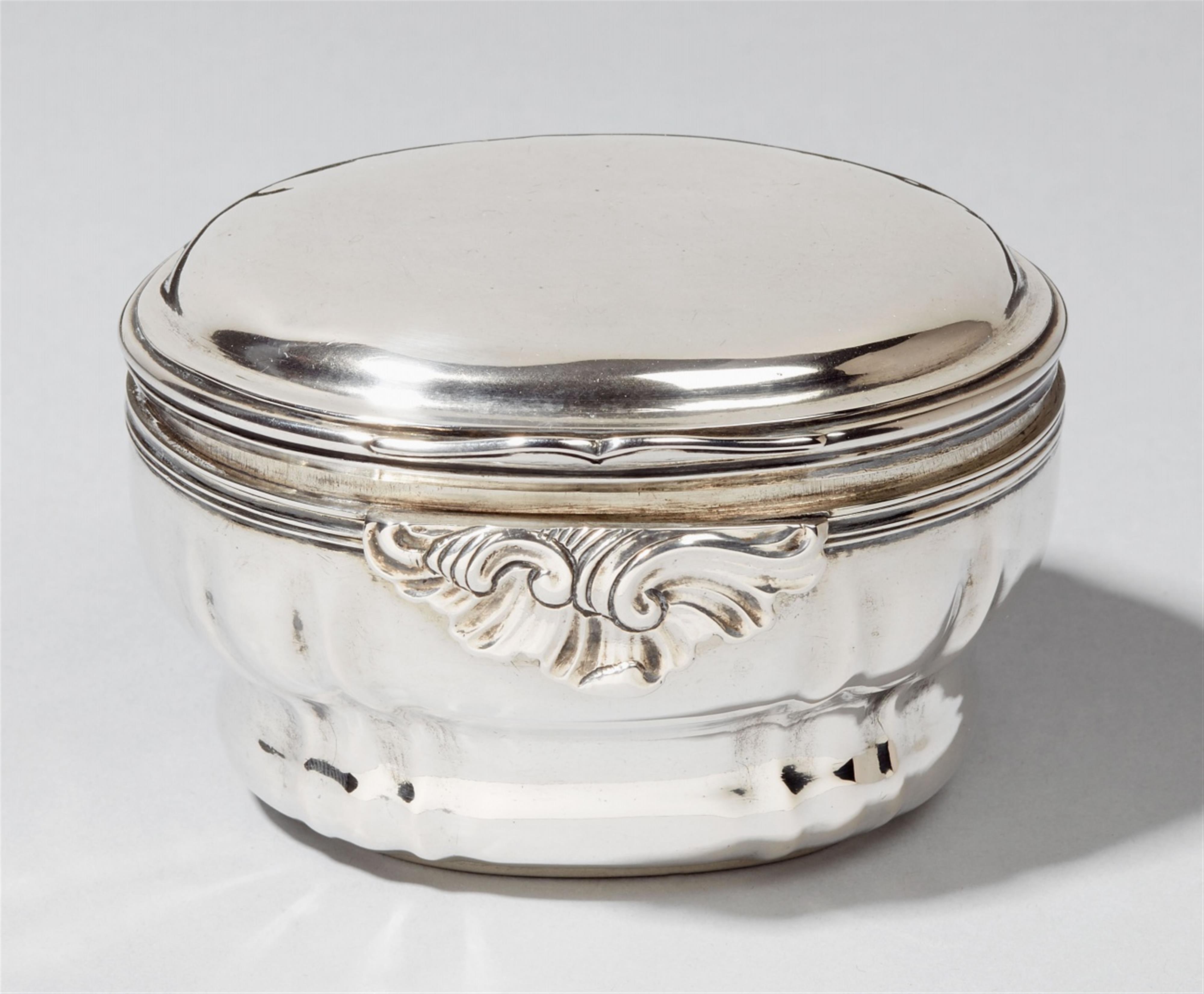 An interior gilt Augsburg silver nesting box. - image-1