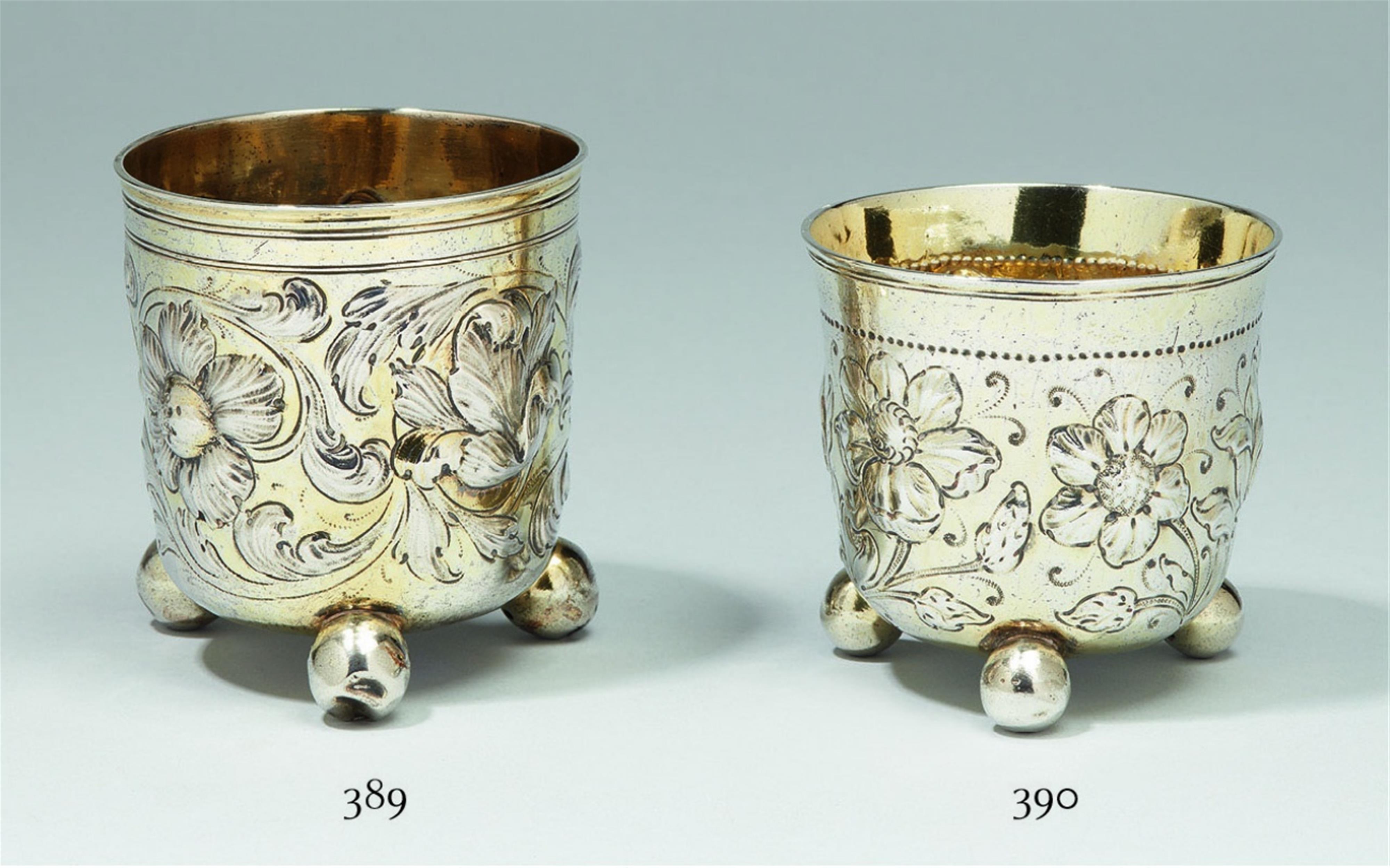 An interior gilt Nuremberg silver beaker. Marks of Hieronymus Peller, 1670 - 73. - image-1