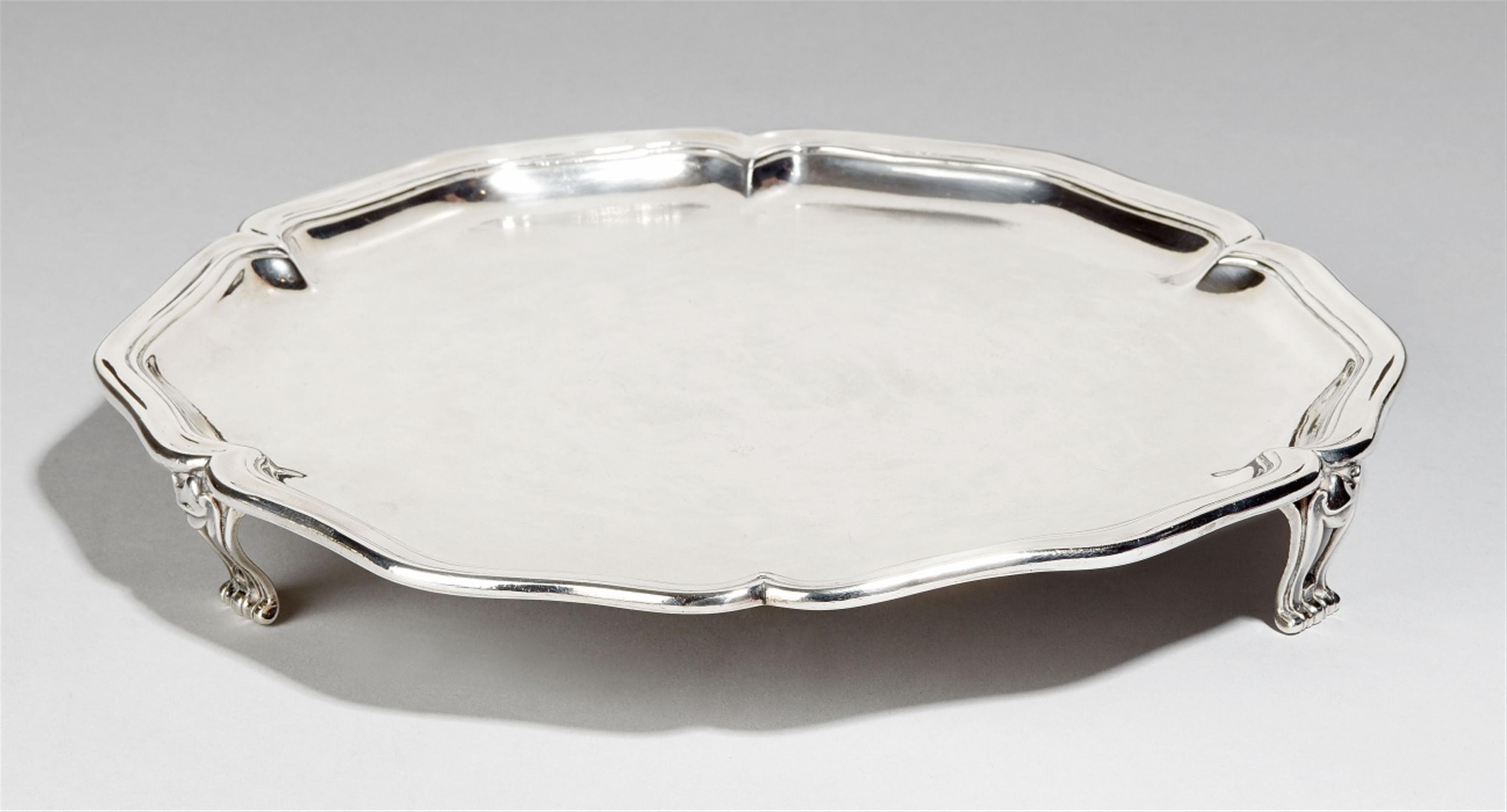 A Spanish silver serving platter. Unidentified maker's mark "ABAD", Madrid, 1781. - image-1