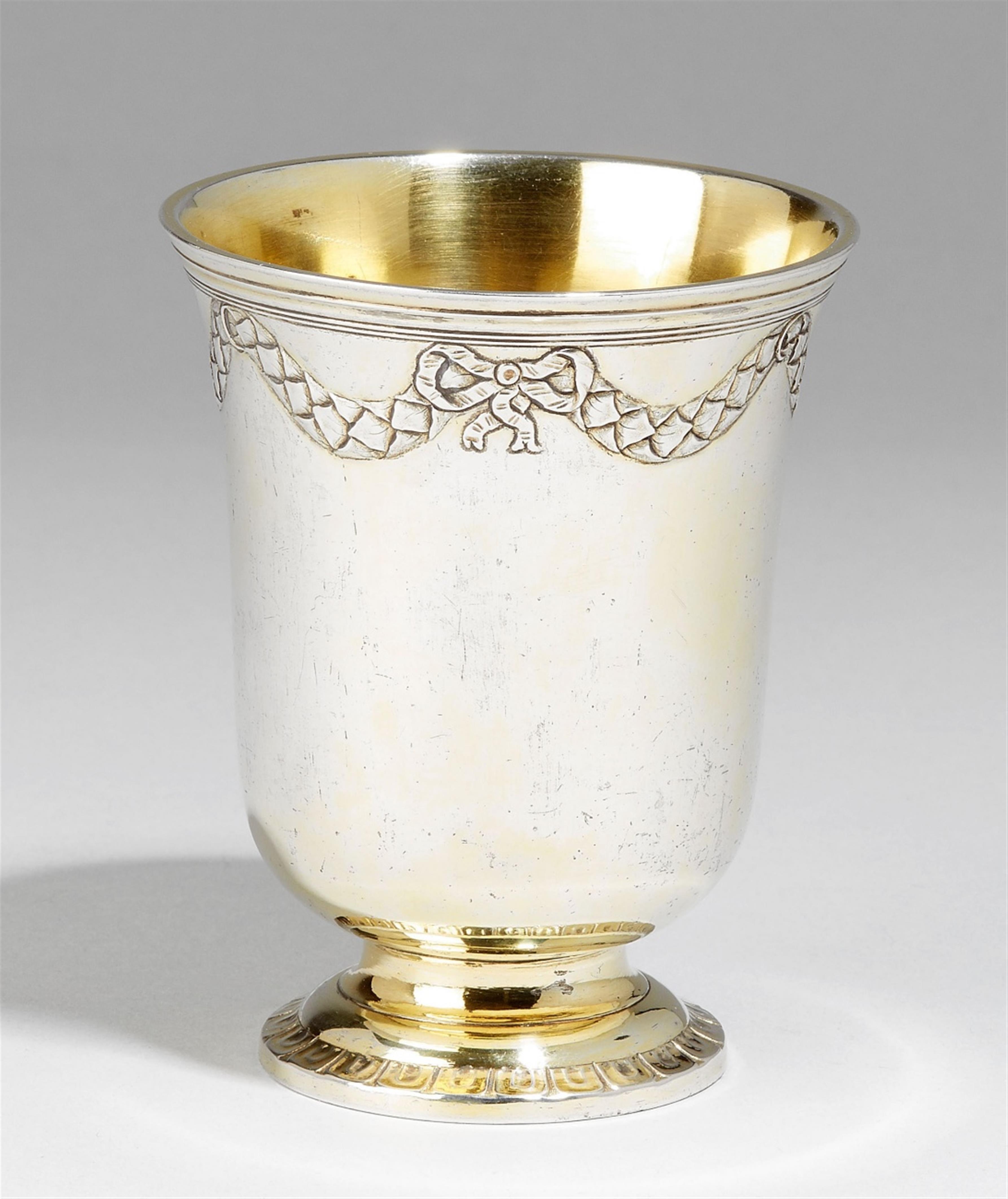 A Strasbourg silver gilt beaker. Marks of Gottfried Schuman, 1776. - image-1