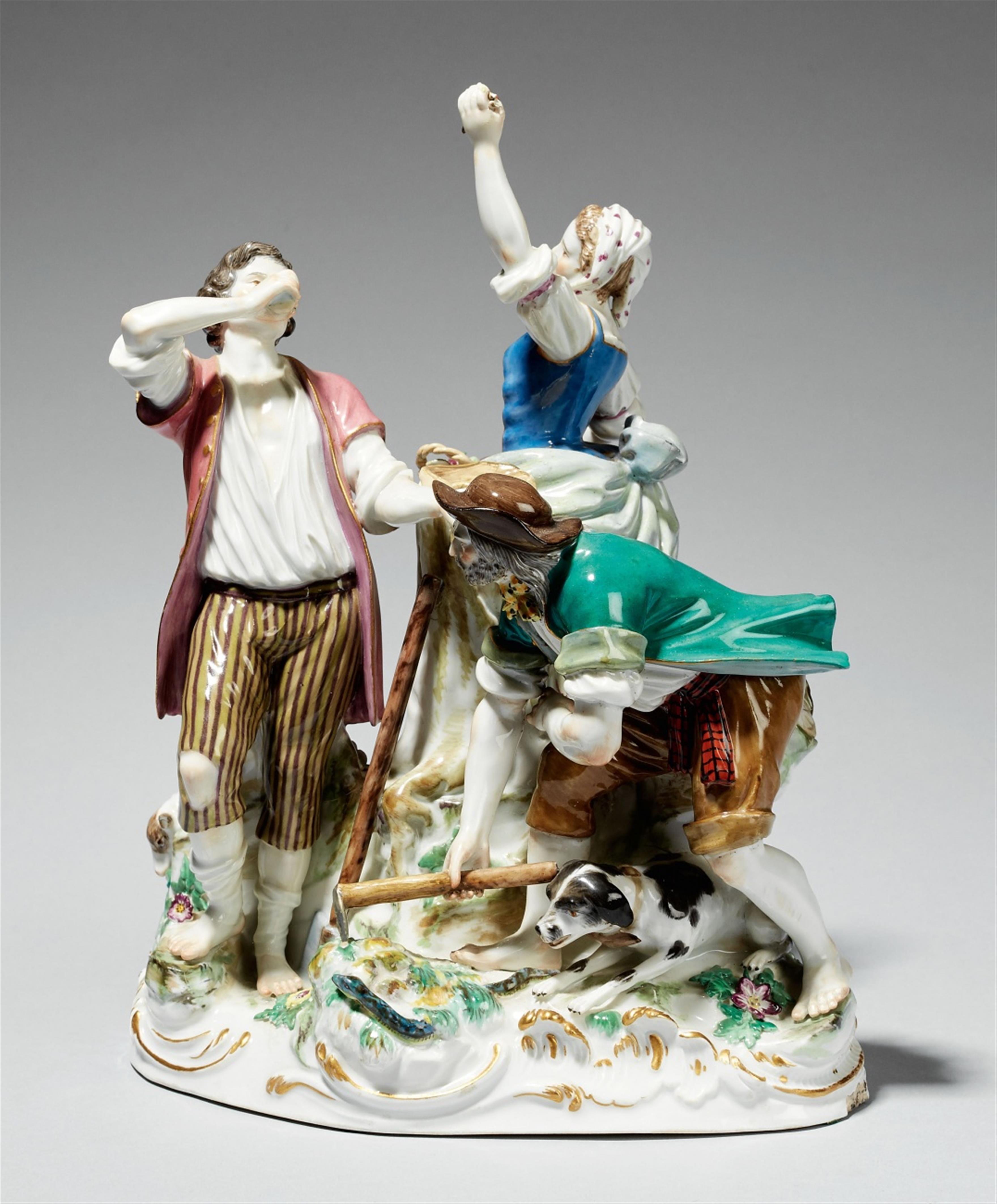 A Meissen porcelain pastoral group as an allegory of earth - image-1