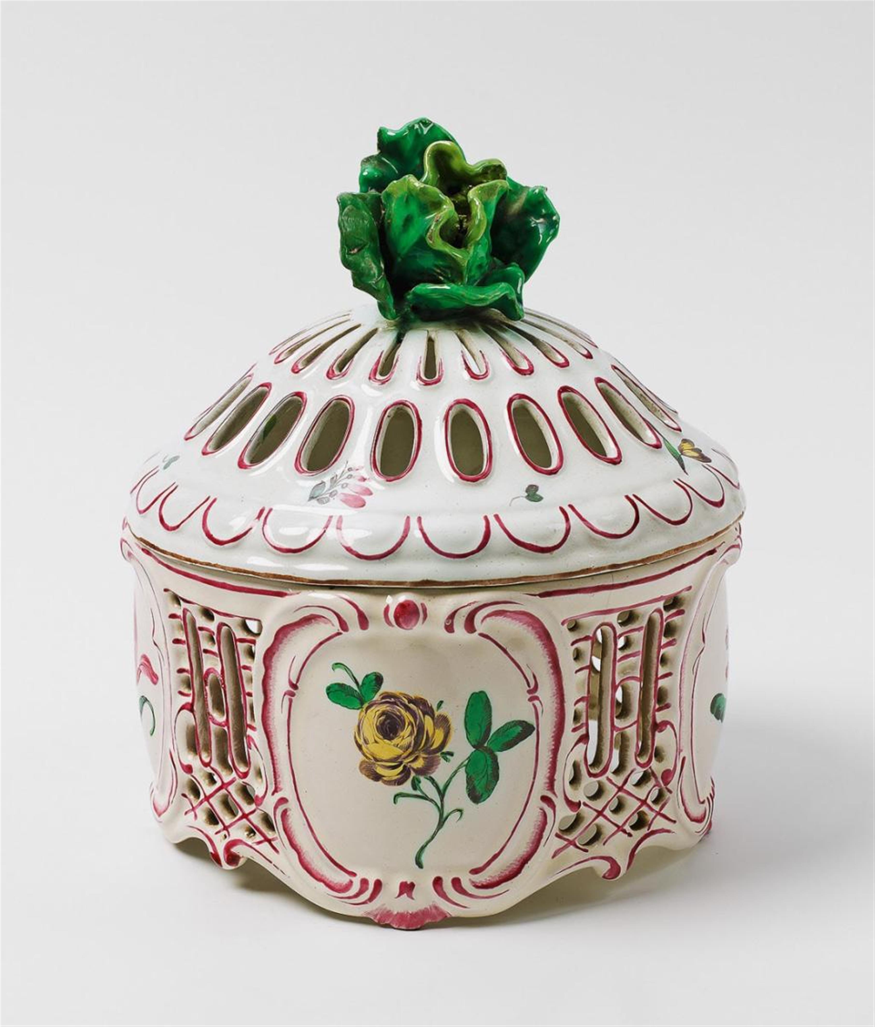 A Ludwigsburg faience chestnut pot. - image-1