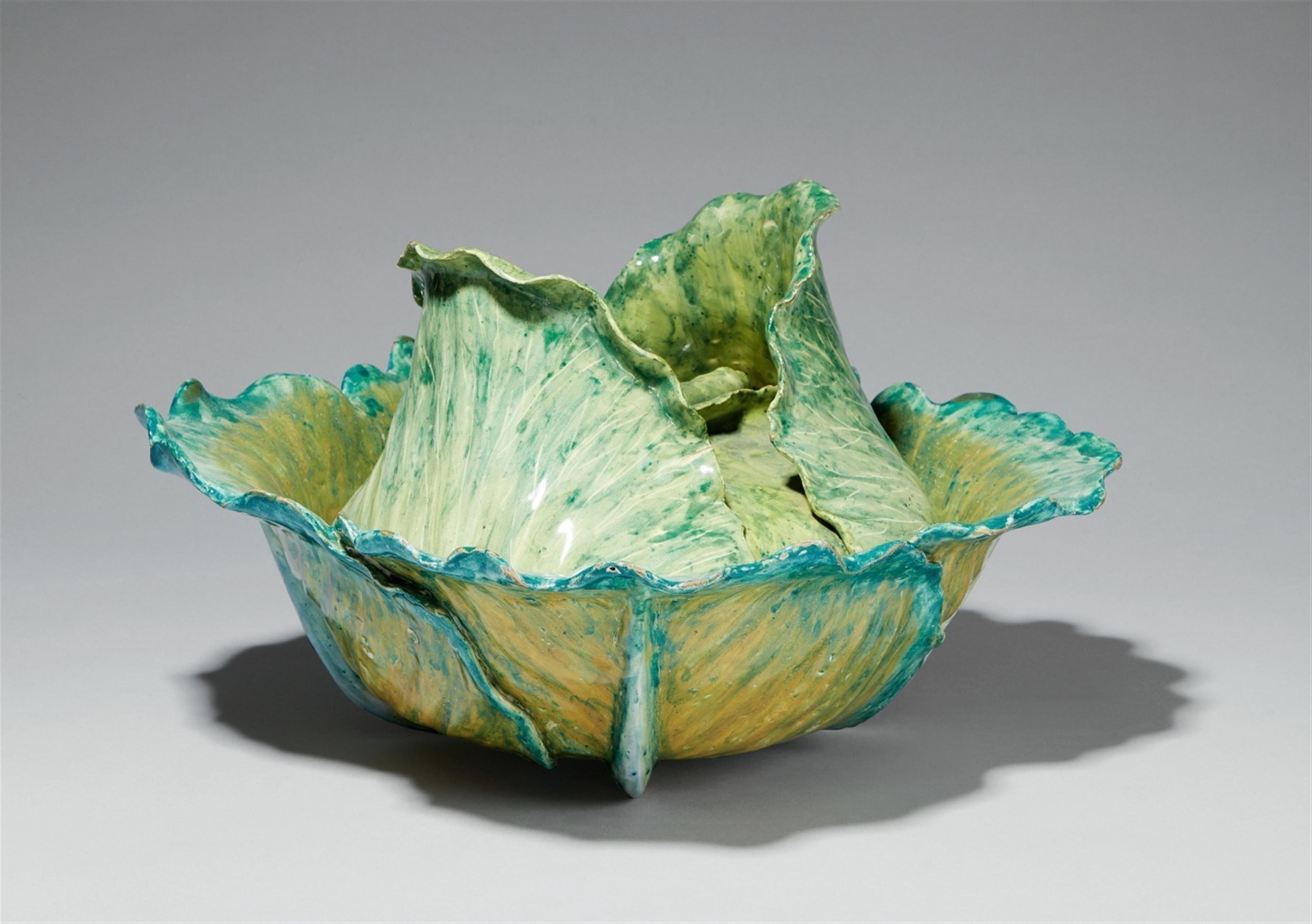 A rare Brussels faience green cabbage tureen and cover - image-1