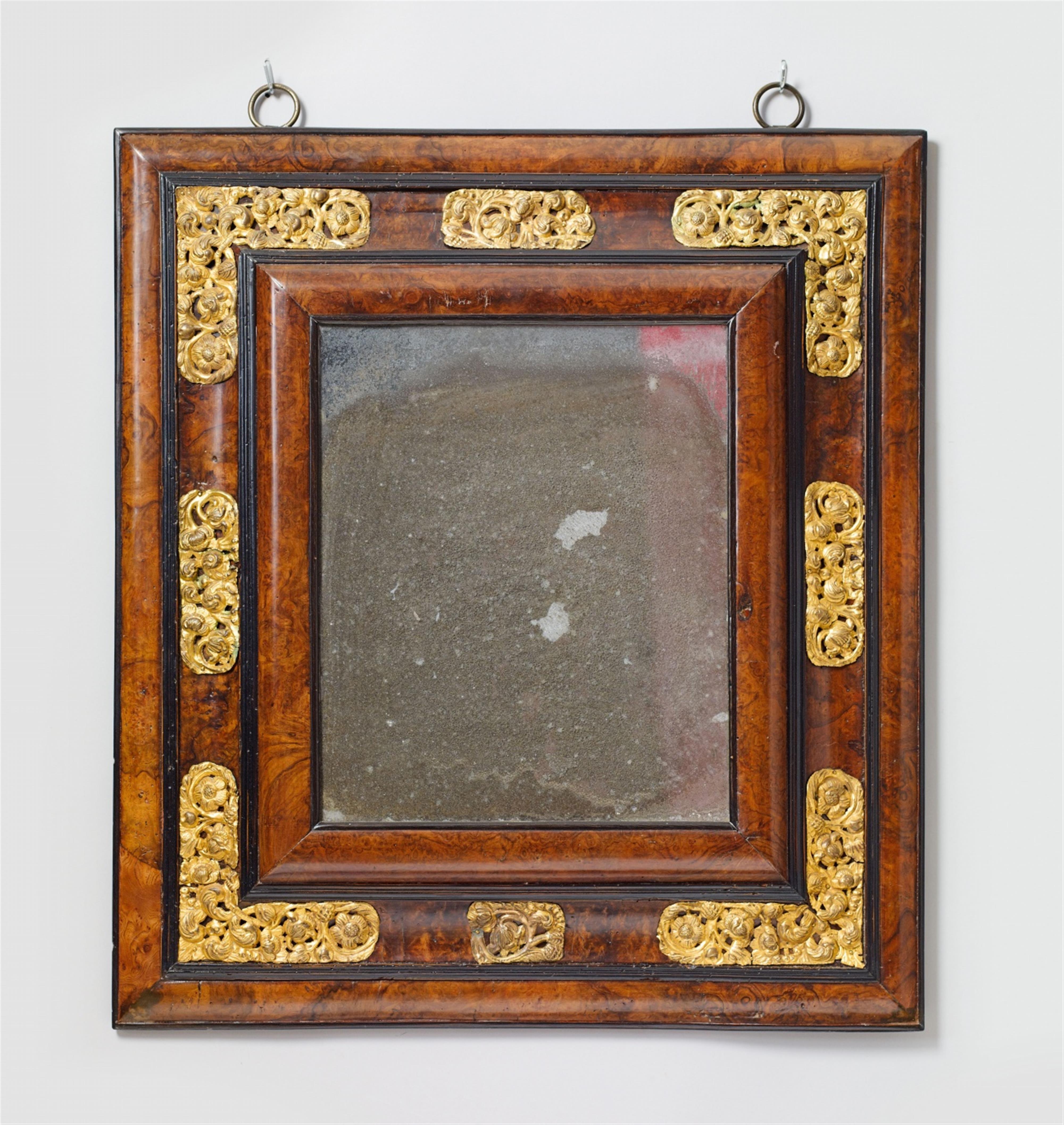 A Dutch ormolu-mounted burr maple mirror - image-2