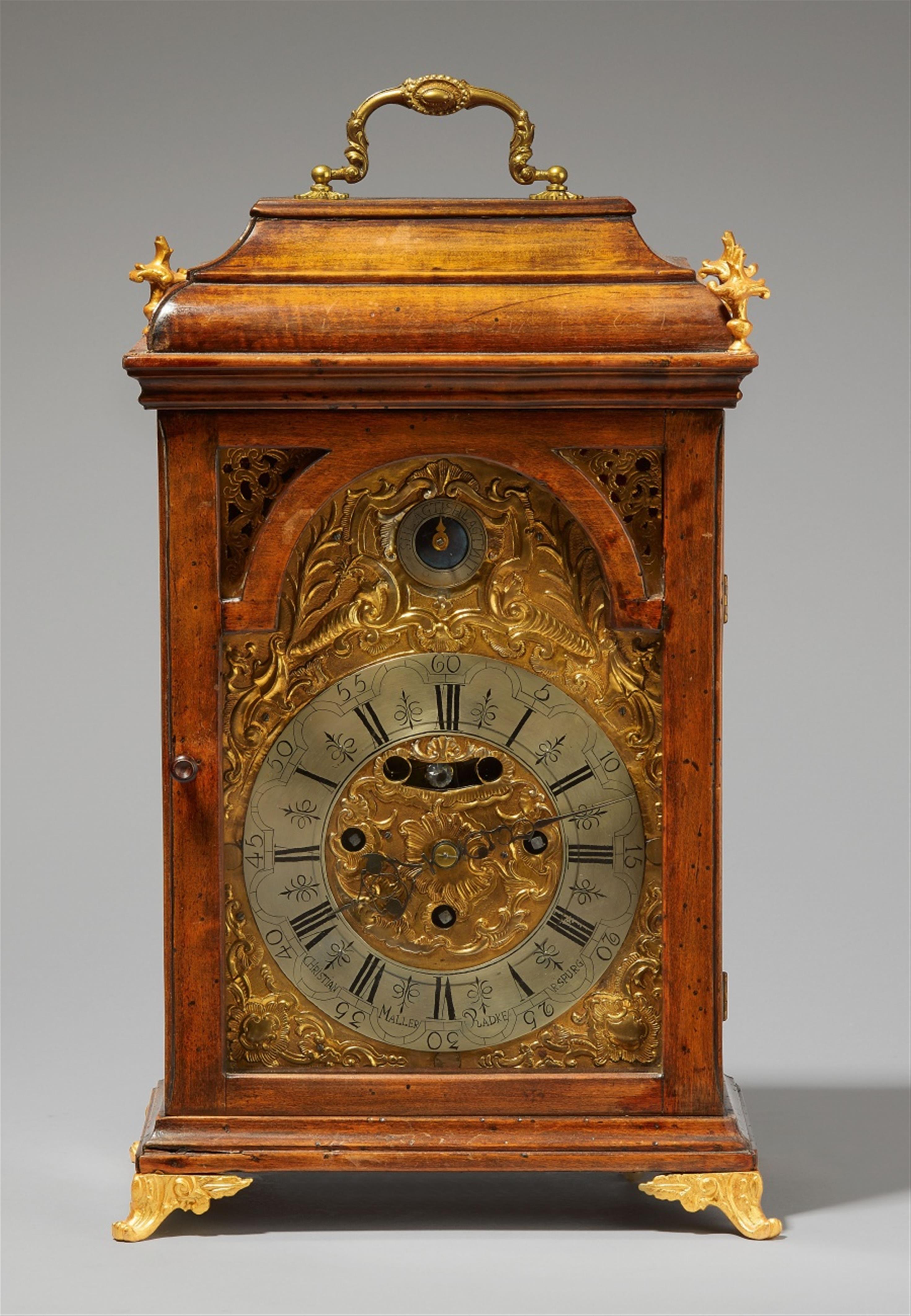 A Steier walnut bracket clock - image-1