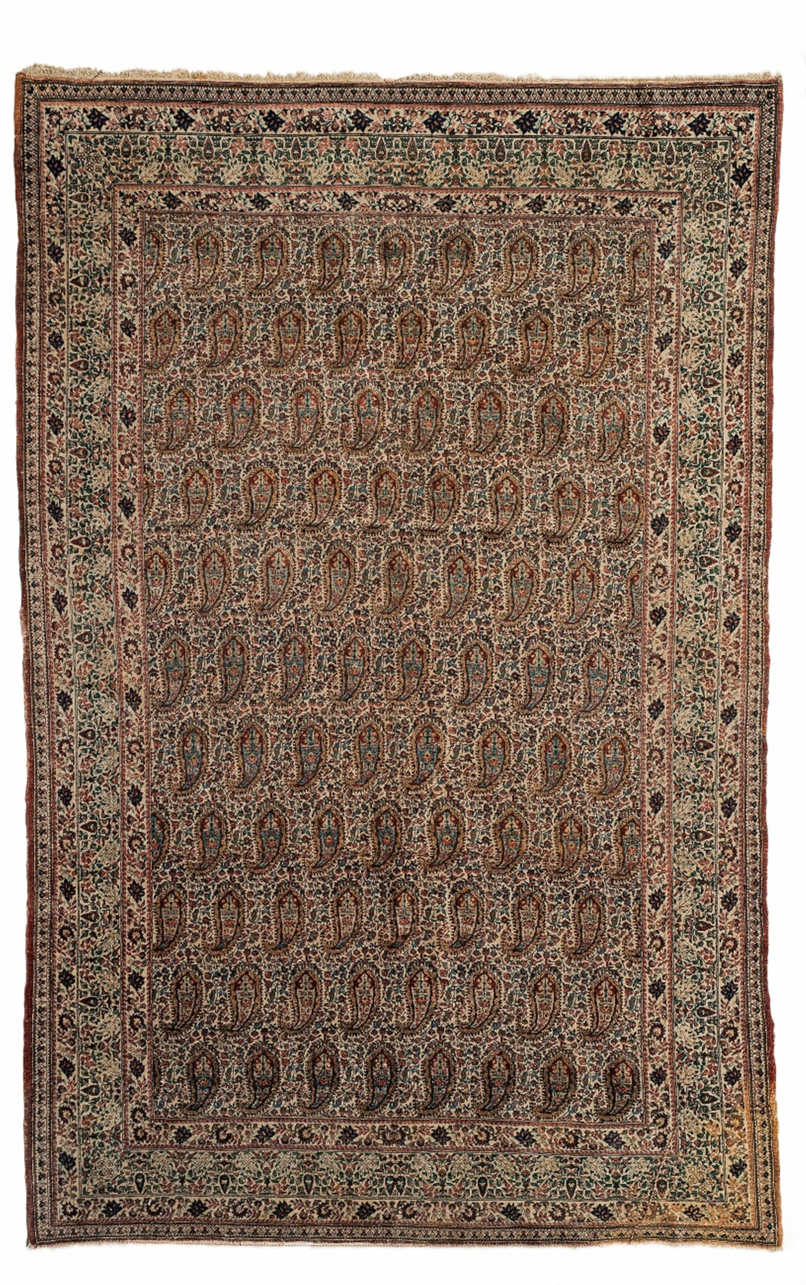 An Iranian silk kirman rug - image-1