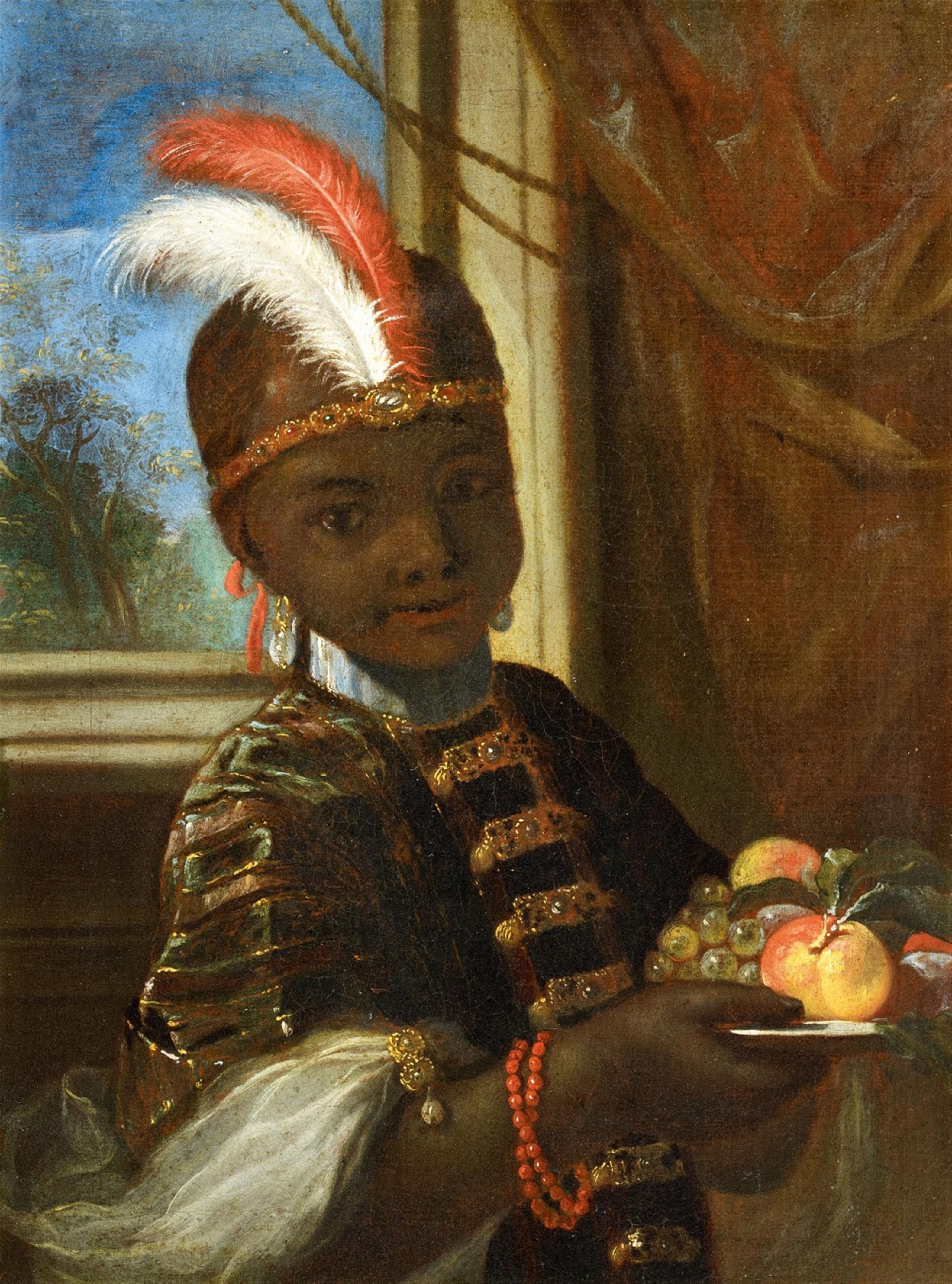 Venetian School of the 18th century - Moorish Boy with a Bowl of Fruit - image-1